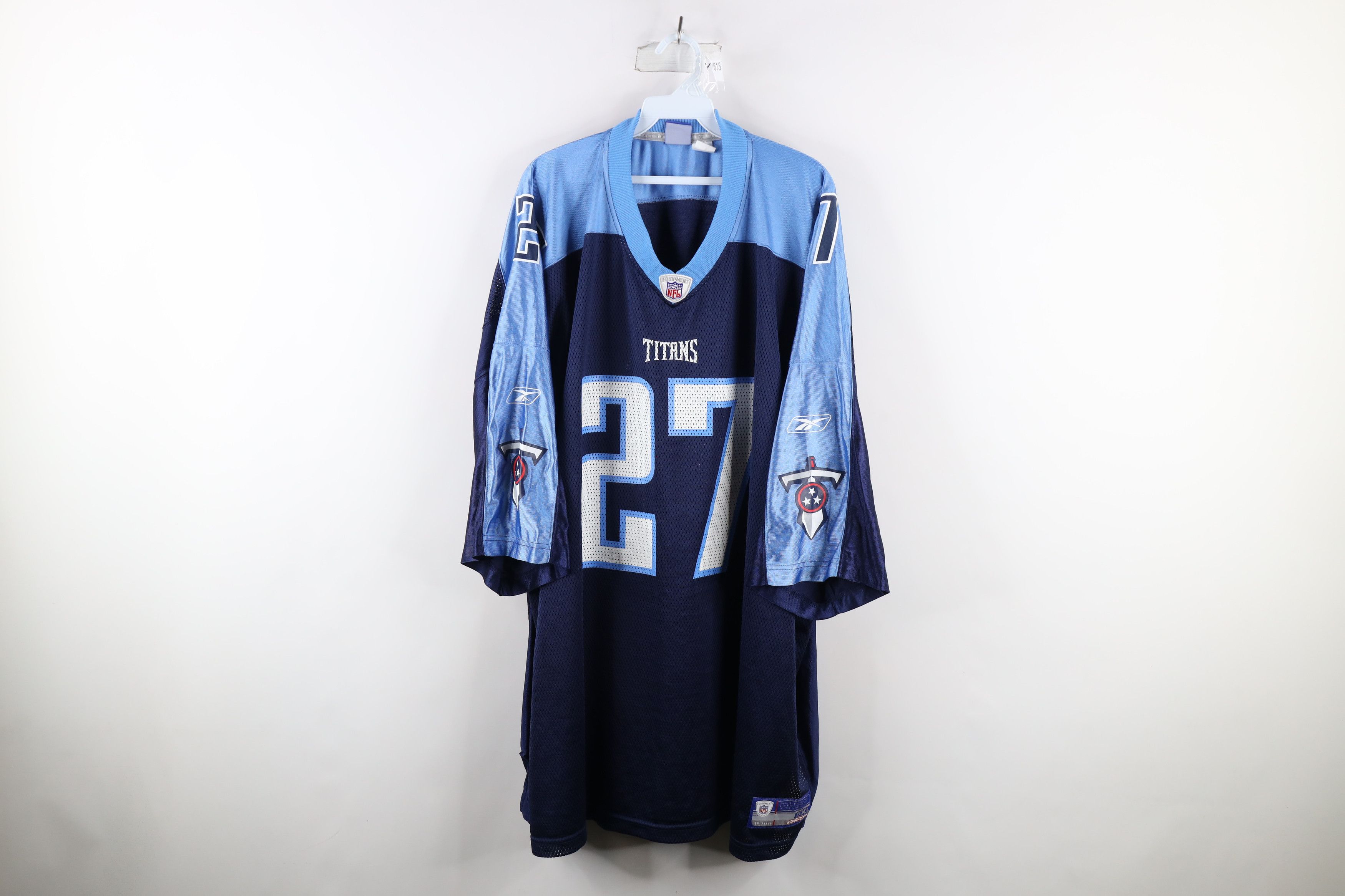 image of Reebok Tennessee Titans Football Jersey Blue 27, Men's (Size 2XL)