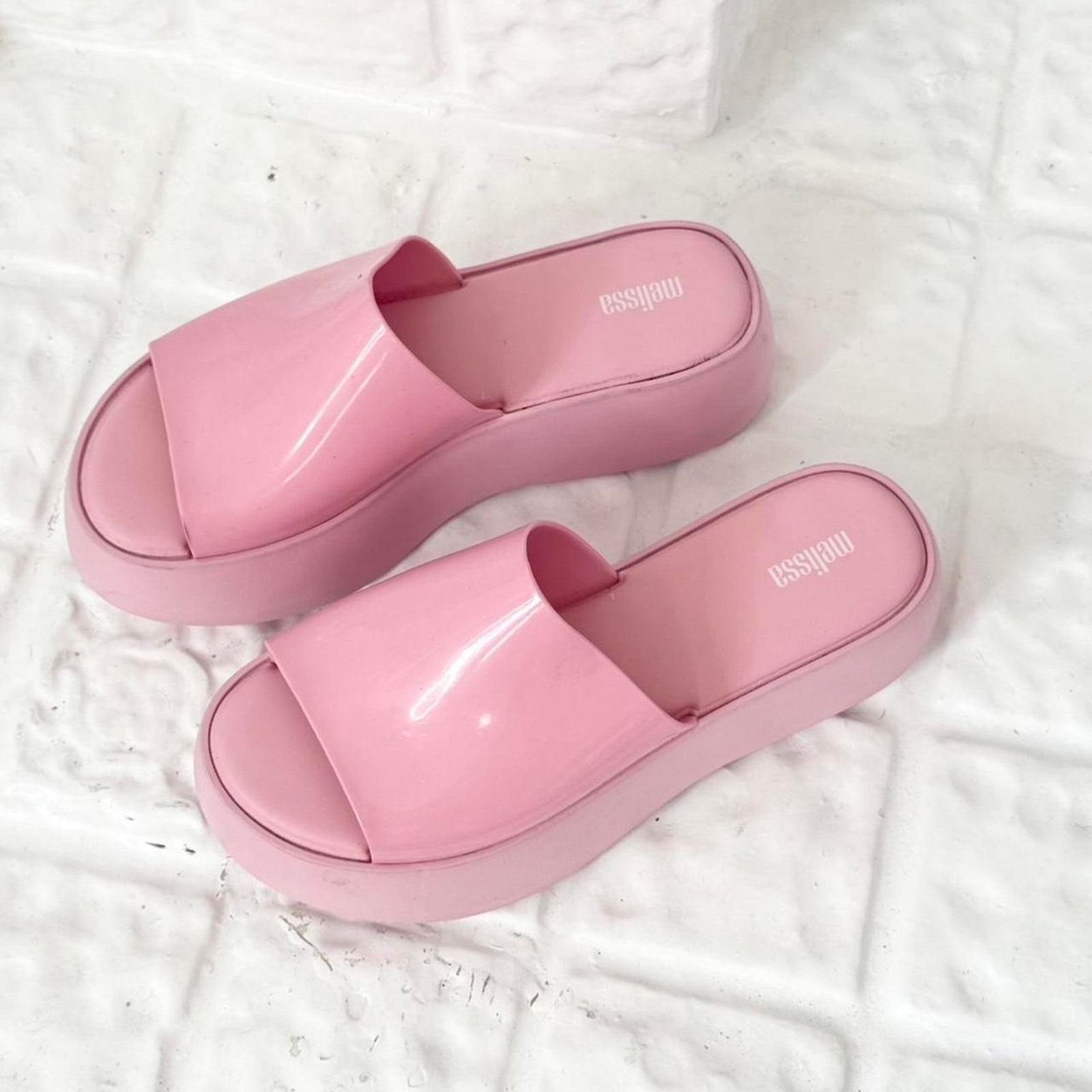 Melissa NEW melissa Becky pink platform slide sandals ✧ Size US 8 / IT 38 - 5 Thumbnail