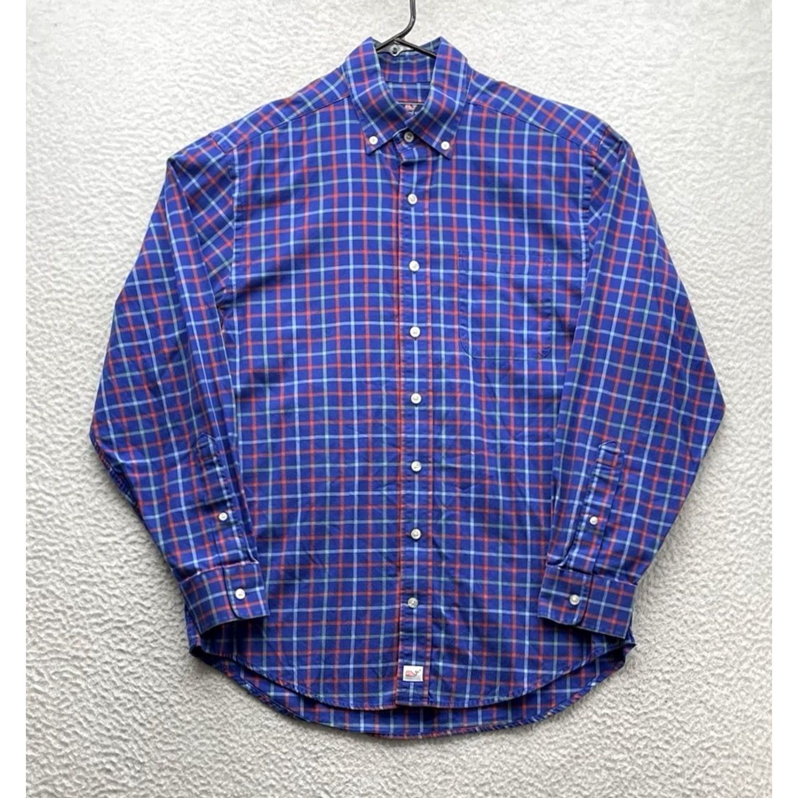 Vineyard Vines Vineyard Vines Murray Shirt Mens Small S Blue Tattersal Plaid Preppy Whale Shirt Size US S / EU 44-46 / 1 - 2 Thumbnail