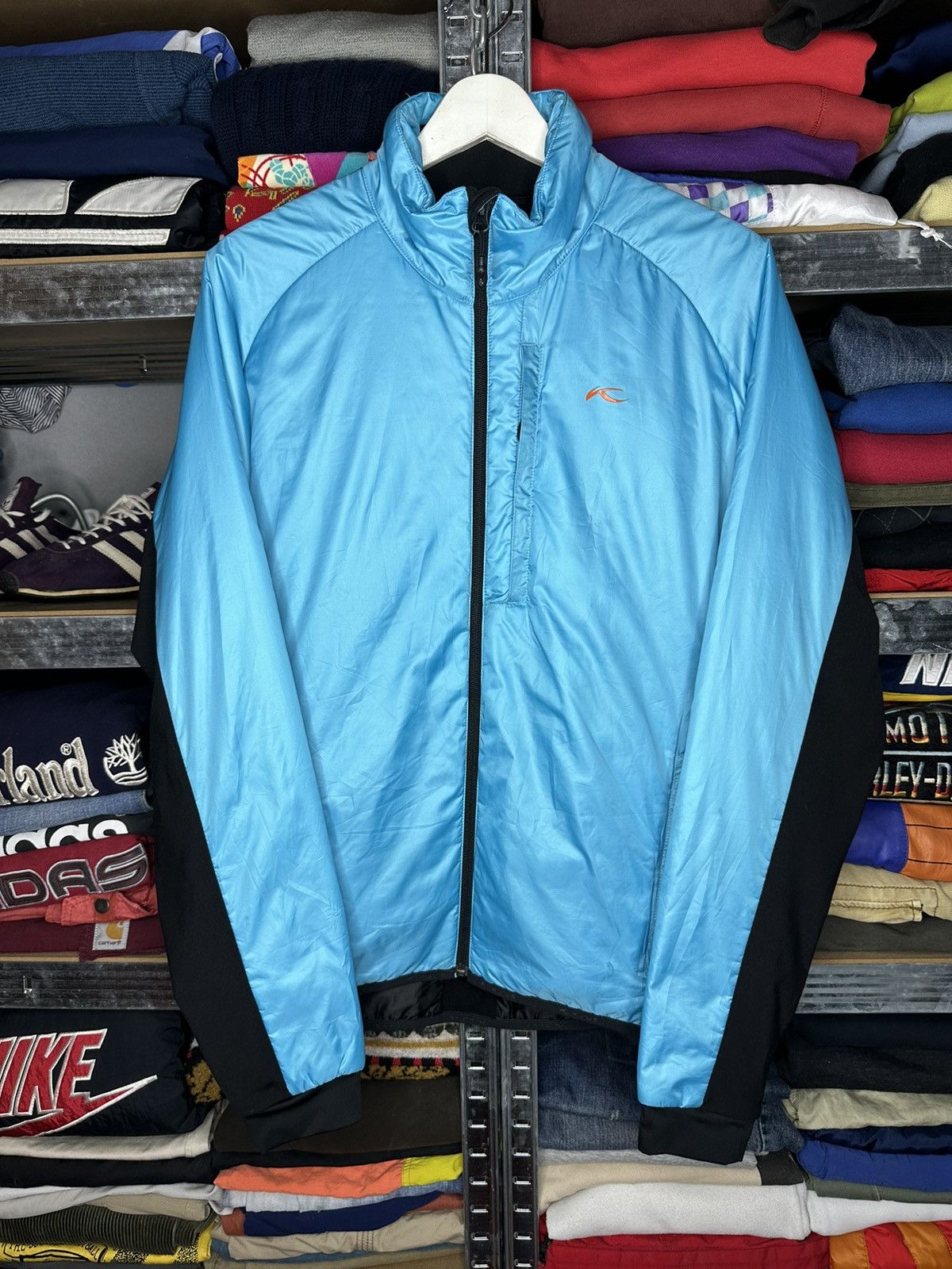 image of Gorpcore Kjus Lightweight Systems Outdoor Jacket in Blue, Men's (Size Large)