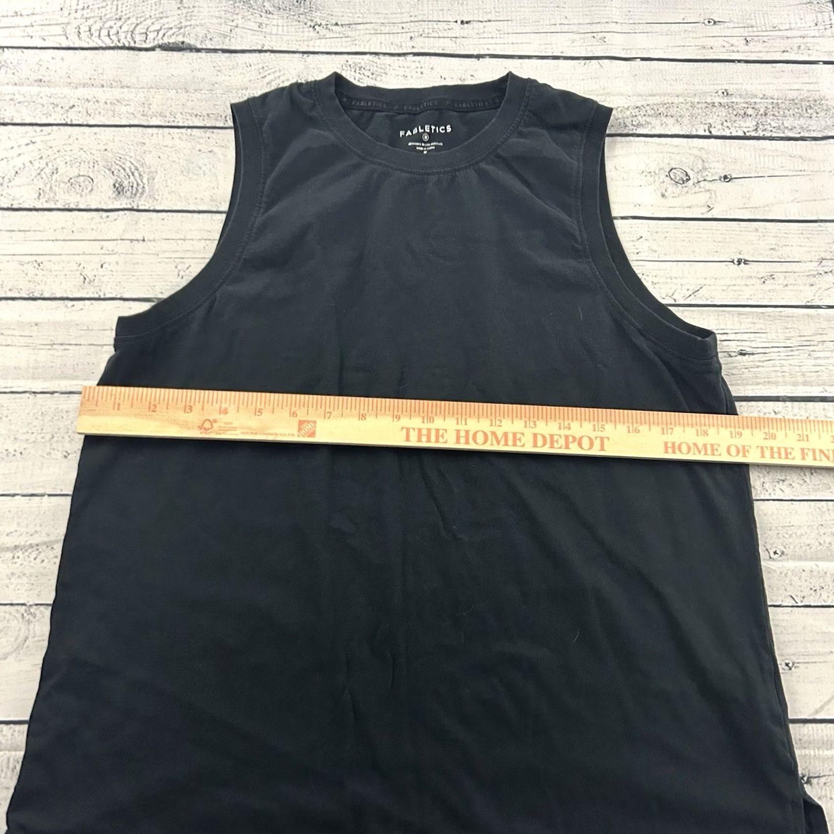 Fabletics Fabletics Tank Women's Medium Sleeveless 100% Cotton Black Solid Activewear Shirt Size M / US 6-8 / IT 42-44 - 4 Thumbnail