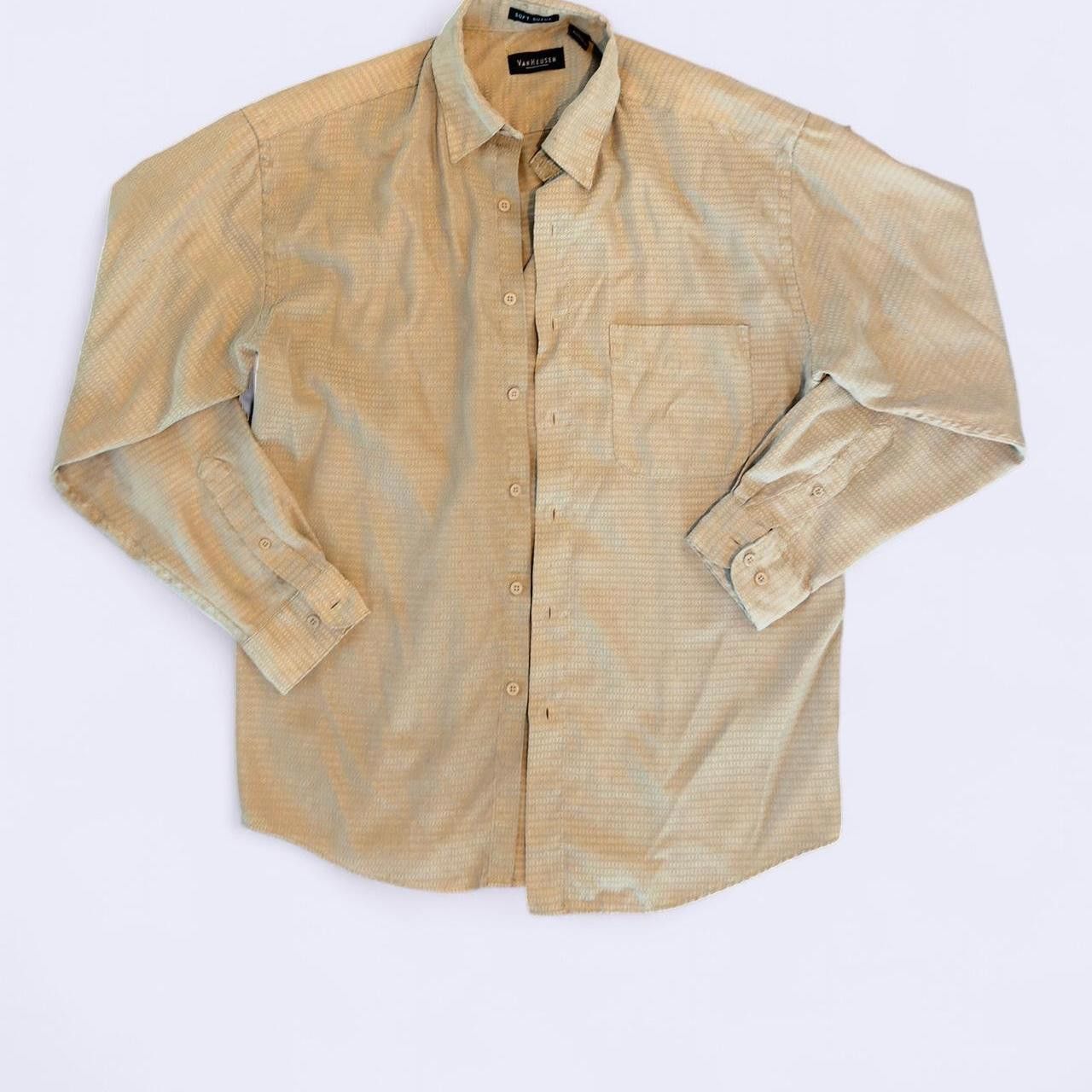 Van Heusen Van Heusen Men's tan cream Shirts Size US 38 / EU 54 - 1 Preview