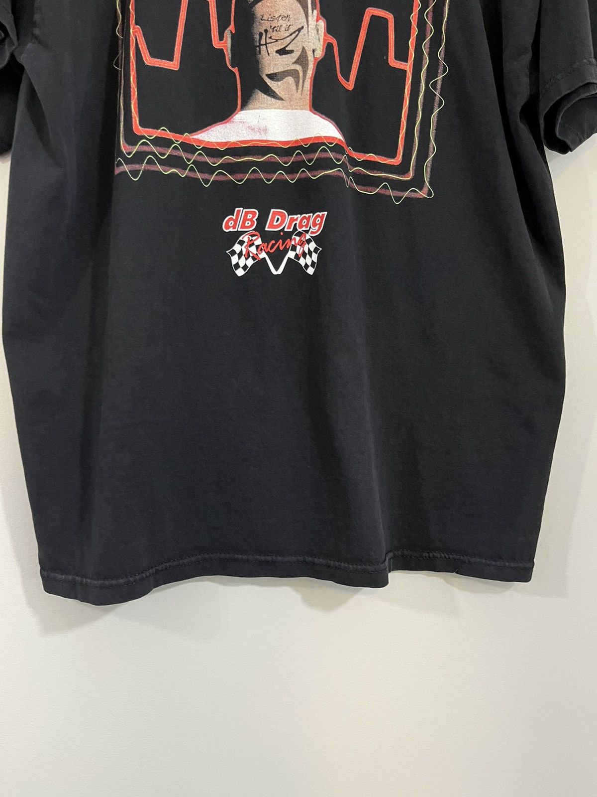 Vintage Faded Black Drag Racing Head Tattoo Graphic Tee Size US L / EU 52-54 / 3 - 11 Thumbnail