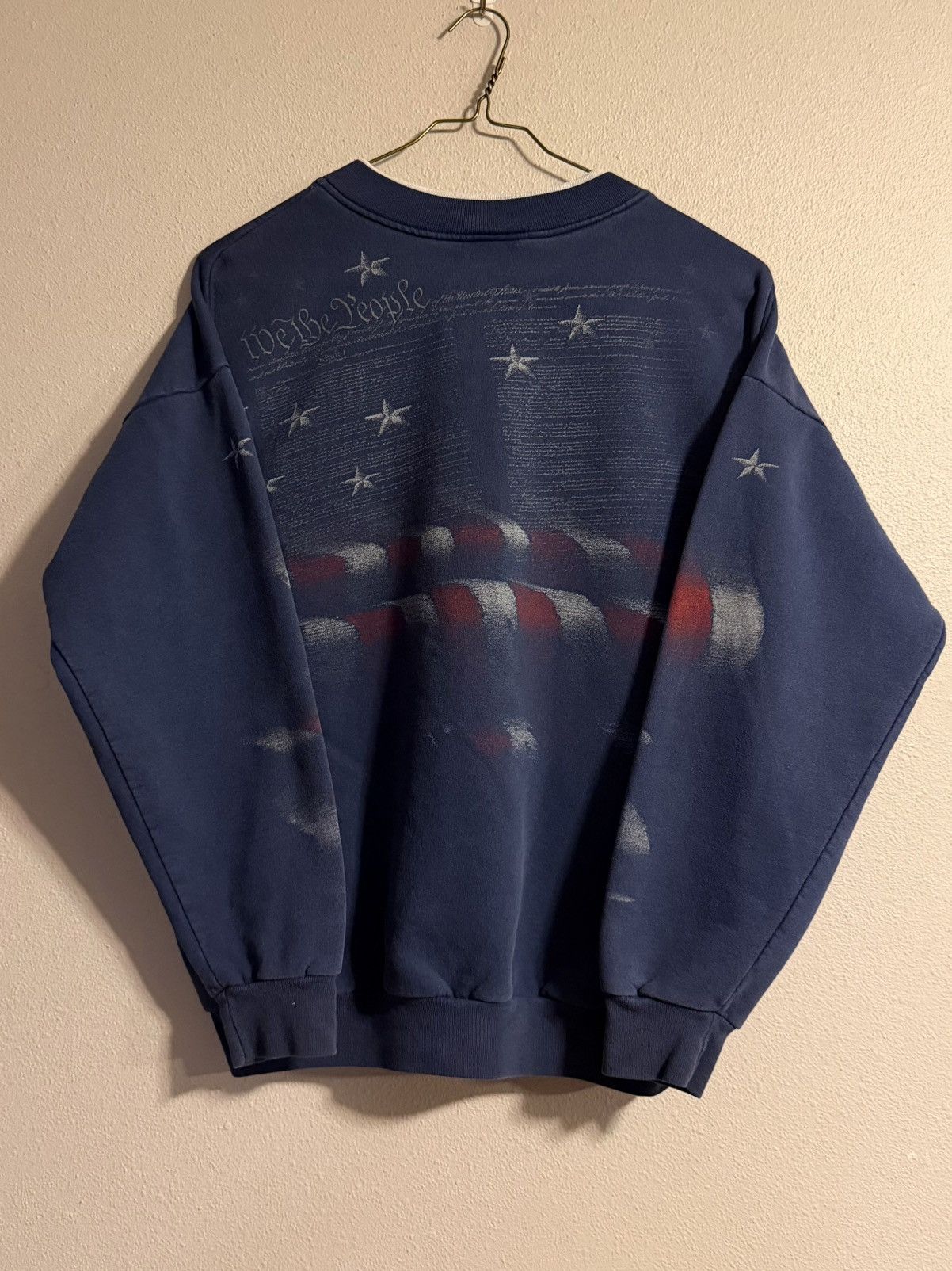 Vintage 90s bald eagle American flag AOP nature crewneck sweatshirt Size US L / EU 52-54 / 3 - 2 Thumbnail