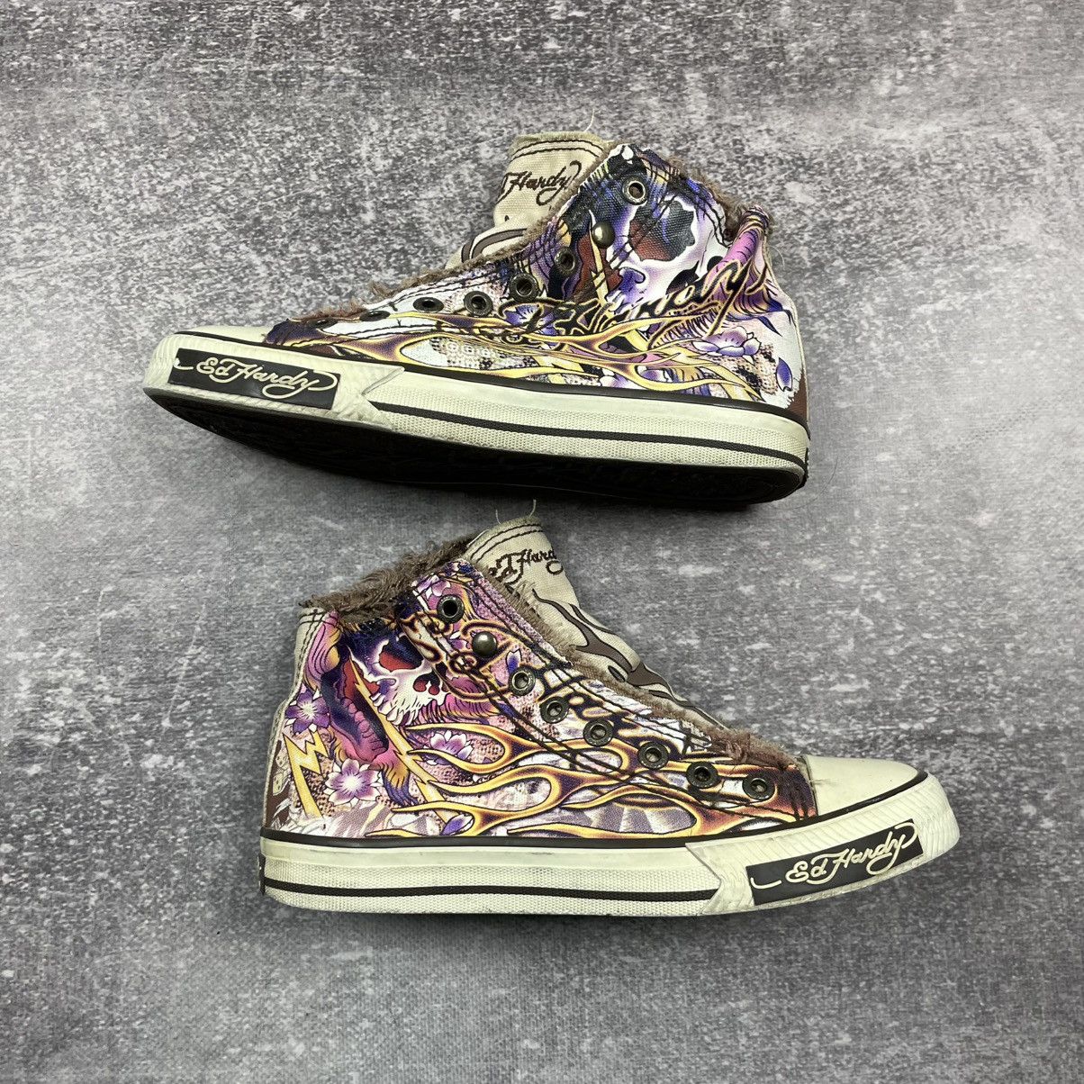 Ed Hardy Ed Hardy Hi-Top Canvas Sneakers Size US 6 / EU 39 - 4 Thumbnail