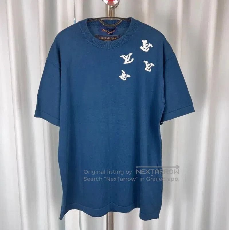 Louis Vuitton Louis Vuitton Blue Cotton Men's T-Shirt . Size US L / EU 52-54 / 3 - 1 Thumbnail