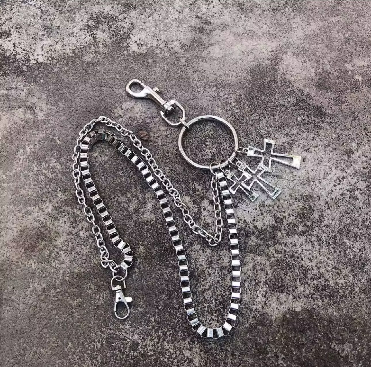 Other Wallet Belts Chain Skull Charm Gothic Rock Size ONE SIZE - 3 Thumbnail