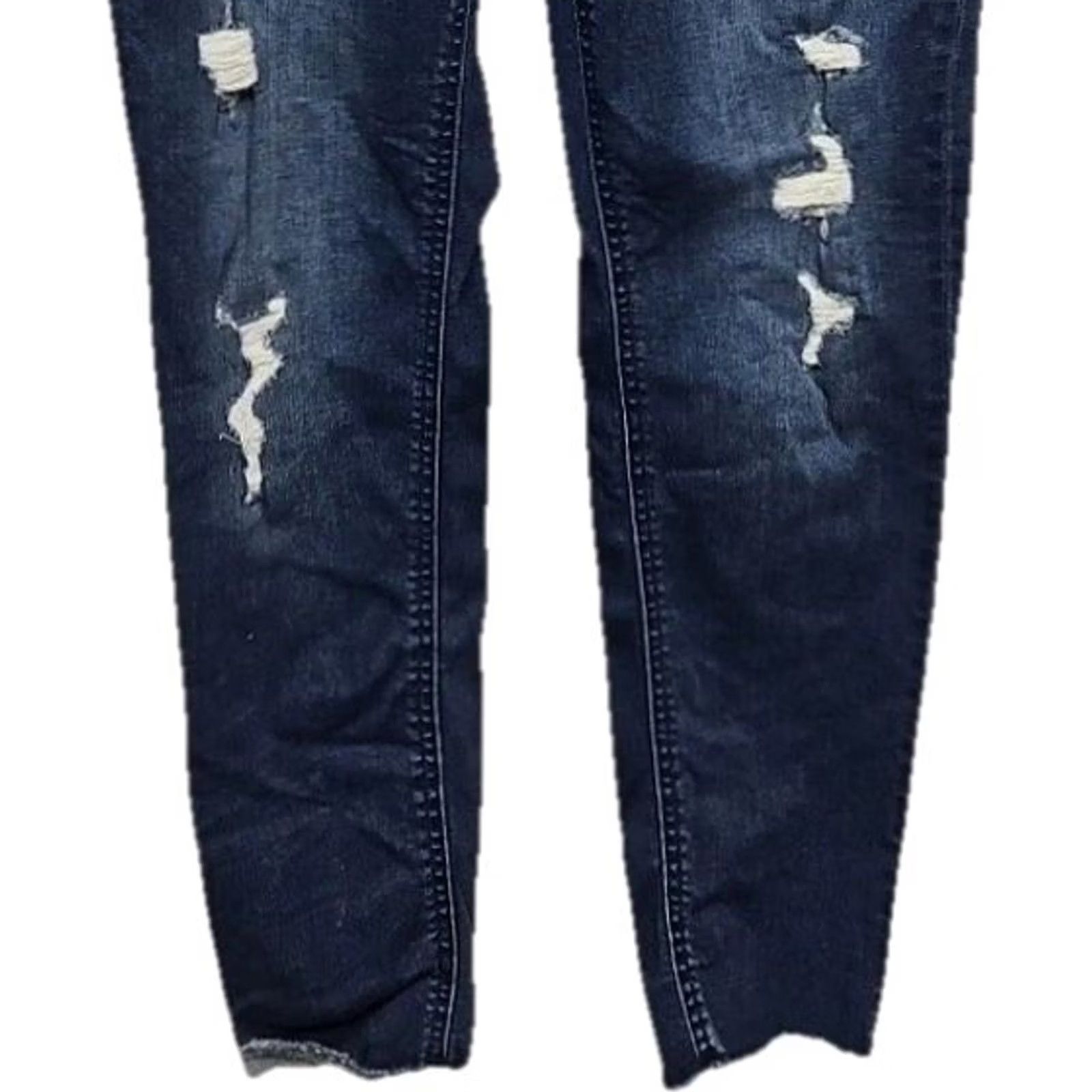 Vintage VINTAGE Justice Juniors Size 16/women’s XS Skinny Jeans Distressed Raw Hem Denim Blue Size 38" / US 16 / IT 52 - 3 Thumbnail