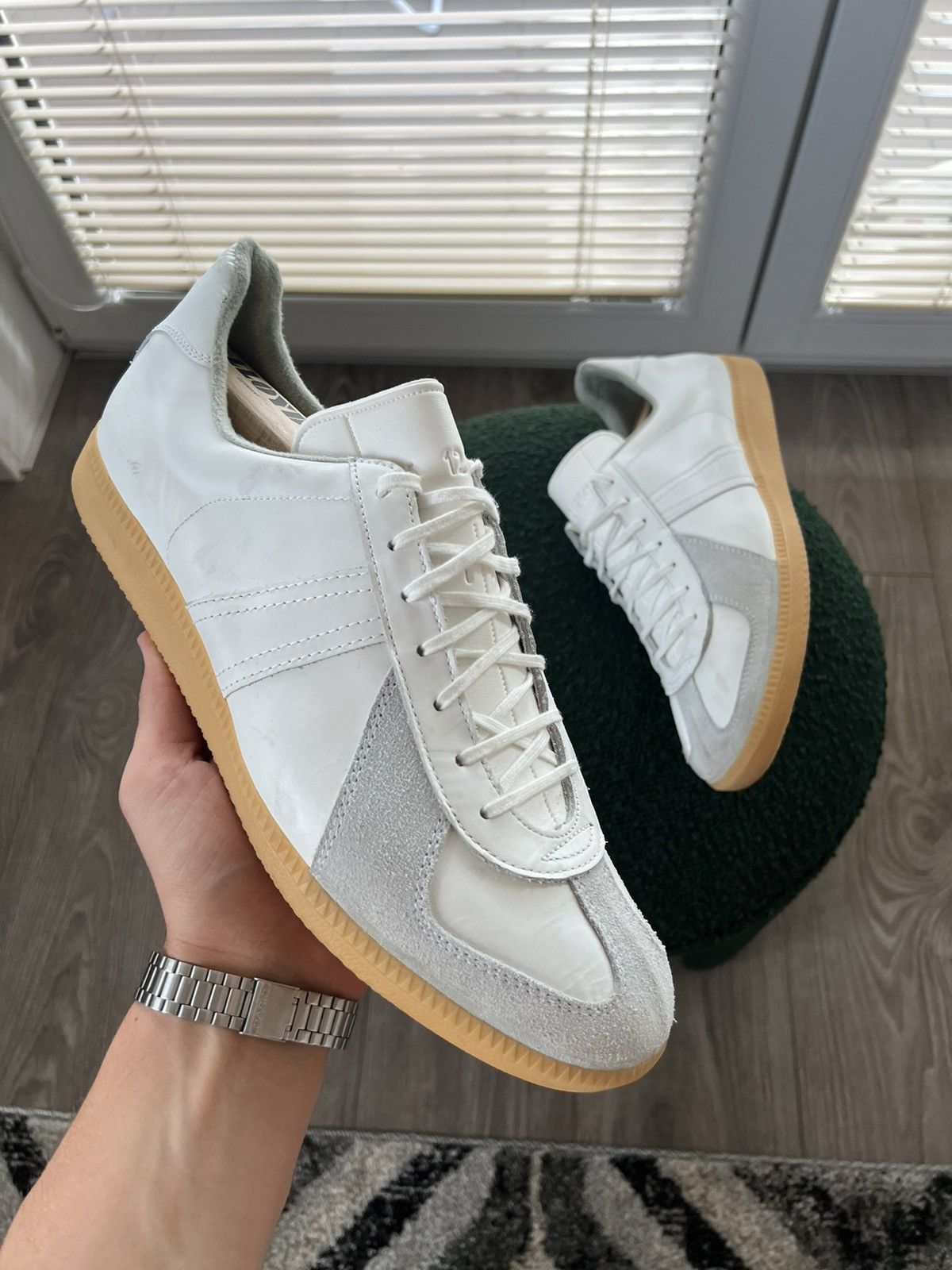 Vintage ‼️VINTAGE ARCHIVAL BW SPORT GAT LEATHERS ARMY TRAINERS SHOES‼️ Size US 12.5 / EU 45-46 - 5 Thumbnail