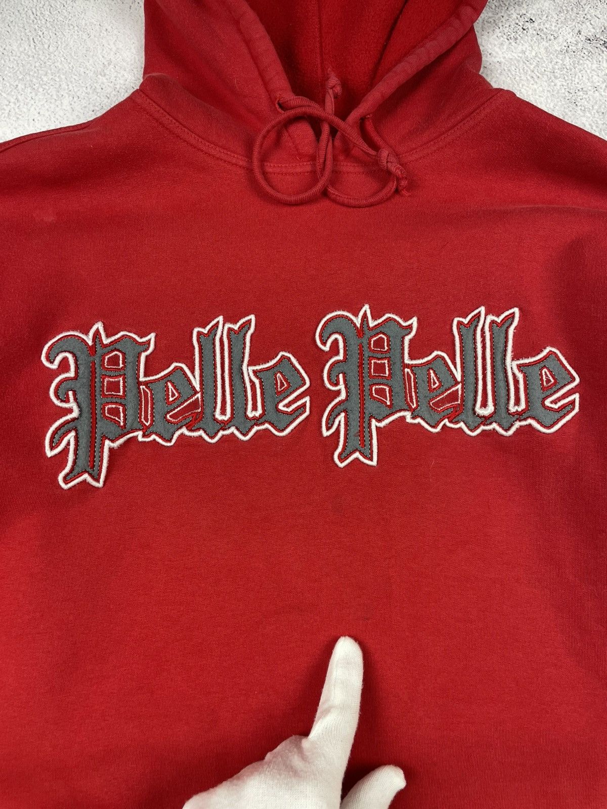 Pelle Pelle × Vintage Vintage Pelle Pelle Mens Hoodie Red Size Small Size US M / EU 48-50 / 2 - 6 Thumbnail