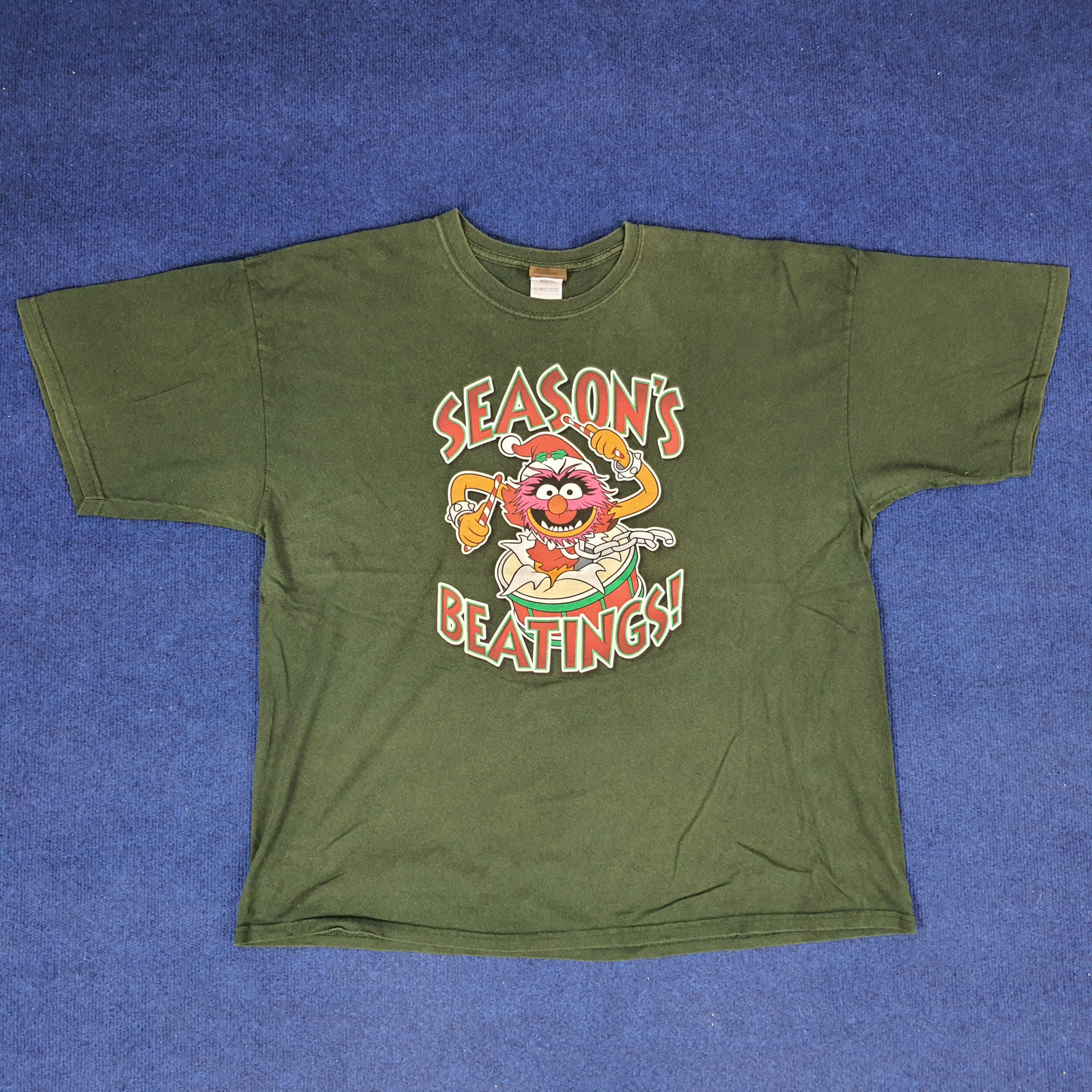 Band Tees × Cartoon Network × Vintage Vintage The Muppets Season's Beatings T-shirts Size US XXL / EU 58 / 5 - 1 Thumbnail