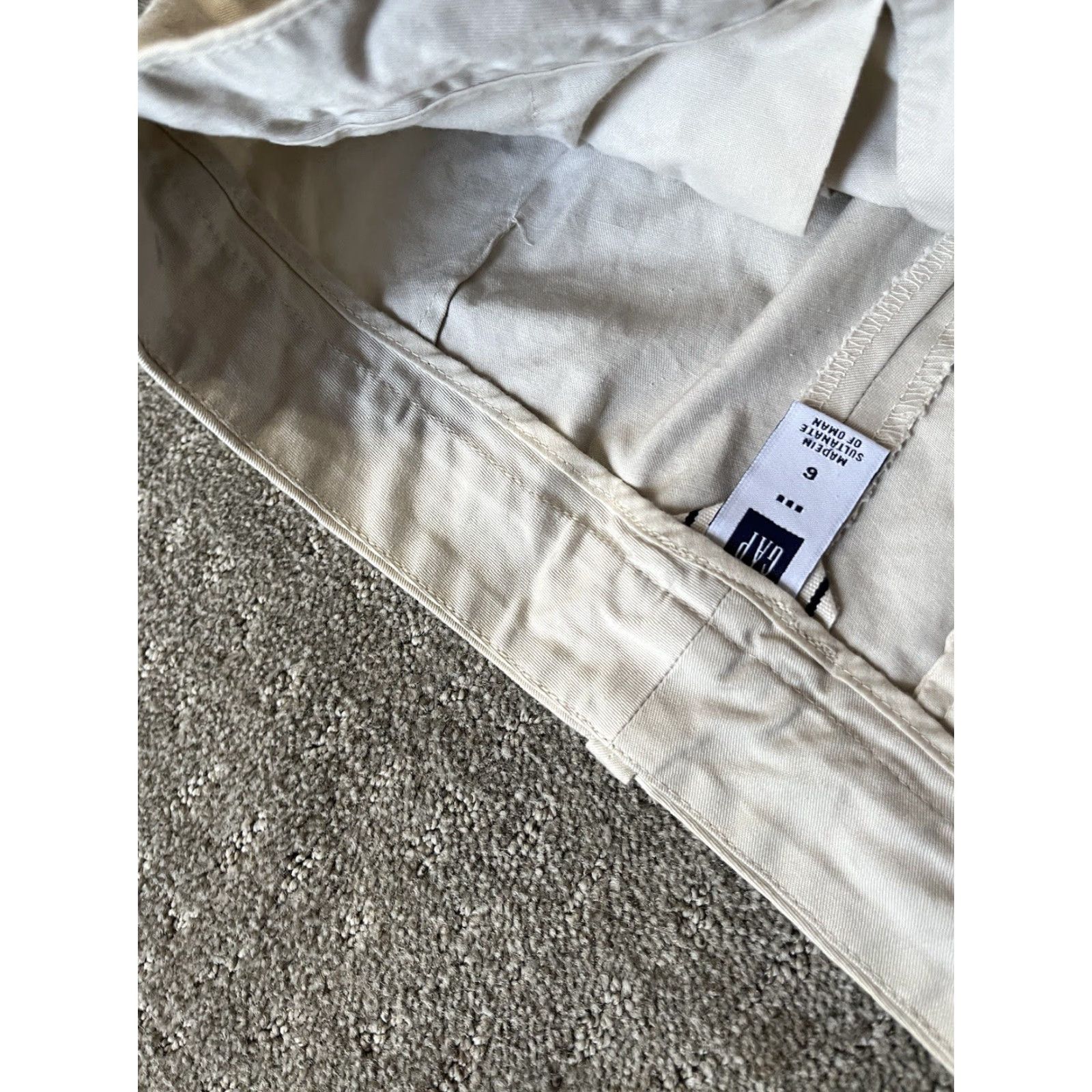 Gap GAP Capri Jeans Women's 6 Beige Solid Cropped Size ONE SIZE - 5 Thumbnail