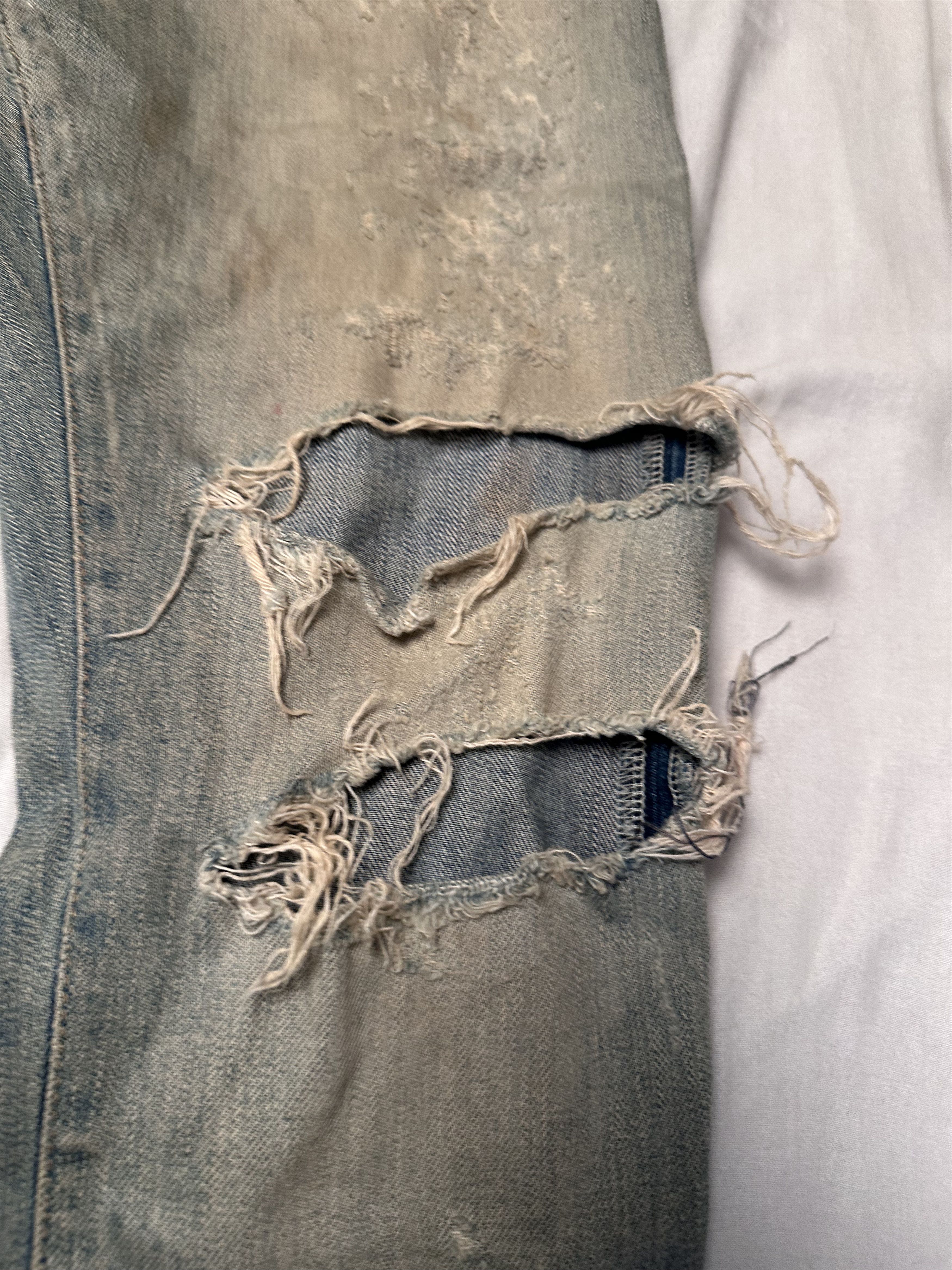 Saint Laurent Paris 2014 YSL SAINT LAURENT Paris Hedi Slimane Crash Denim Jeans Size US 32 / EU 48 - 4 Thumbnail