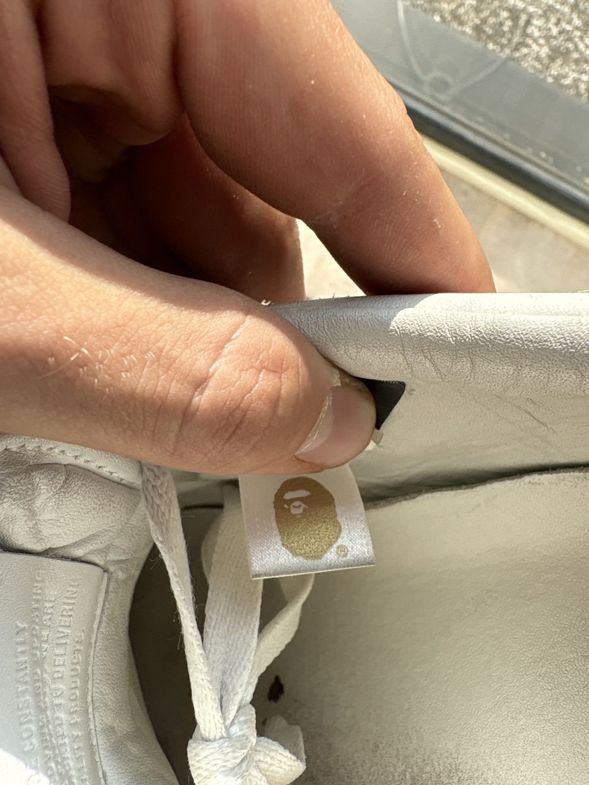 Bape A Bathing Ape Bape SK8 Sta Triple White Leather – Size 11 Size US 11 / EU 44 - 10 Thumbnail