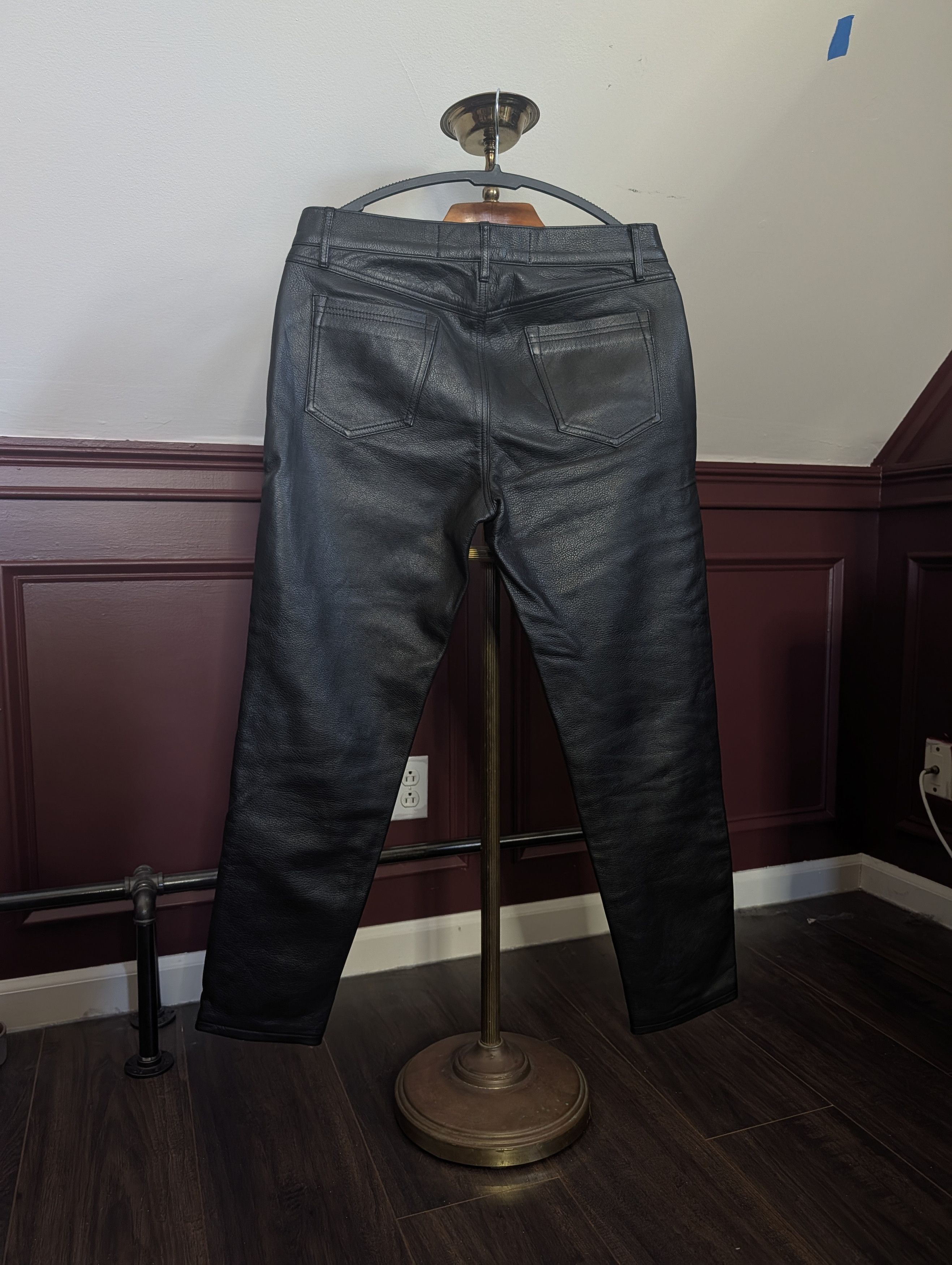 Enfants Riches Deprimes FIRST SEASON 100% leather silk lined black pants 33 Size US 33 - 7 Thumbnail