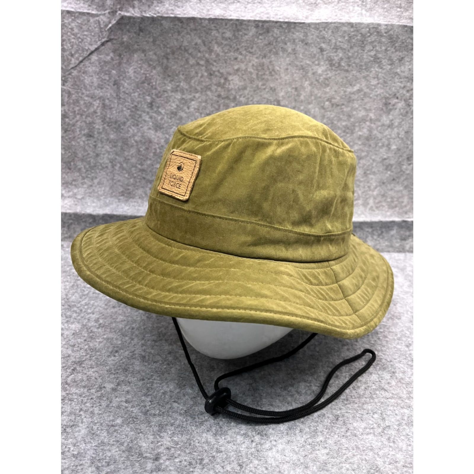Vintage Liquid Force Sun Bucket Hat Adult One Size Green 100% Polyester Wakeboards Beach Size ONE SIZE - 4 Thumbnail