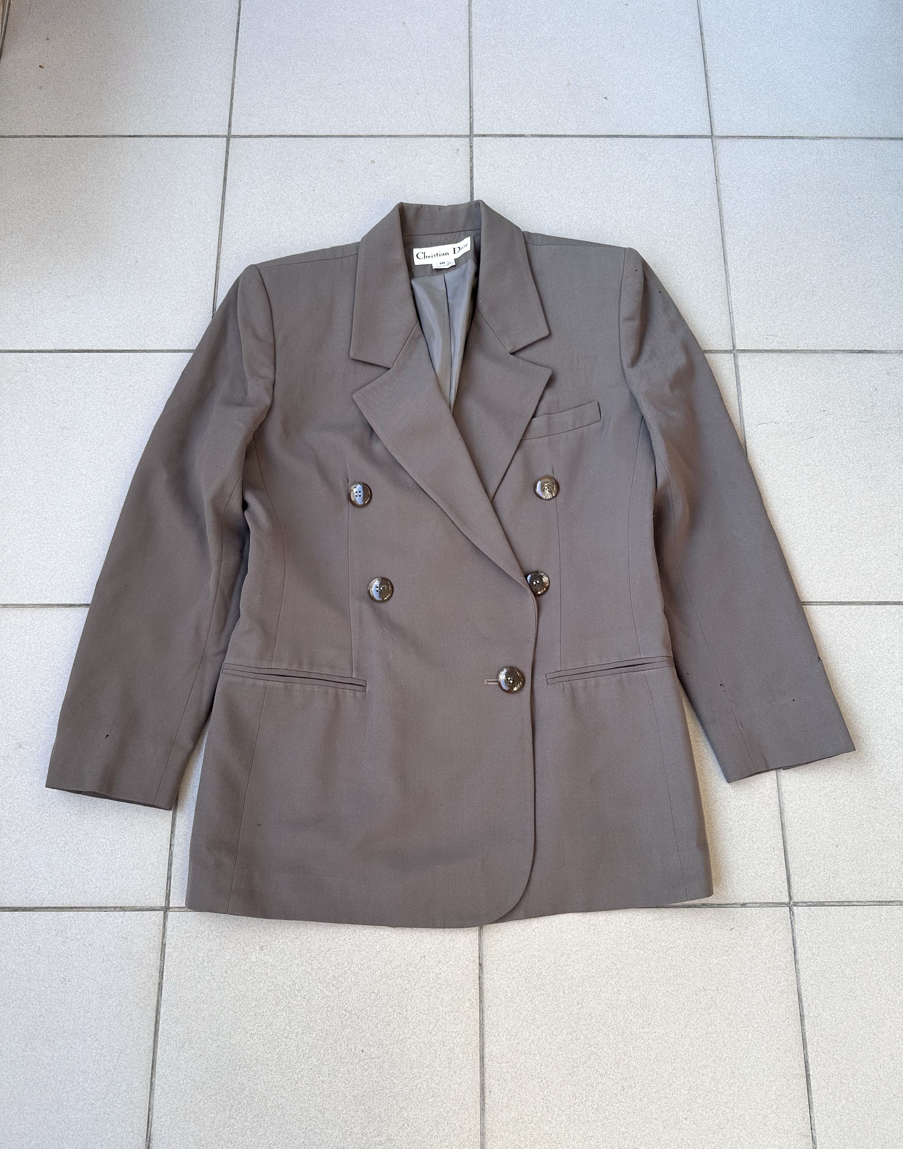 Christian Dior Monsieur × Vintage Rare Vintage Christian Dior women suit blazer + skirt Size L / US 10 / IT 46 - 2 Thumbnail
