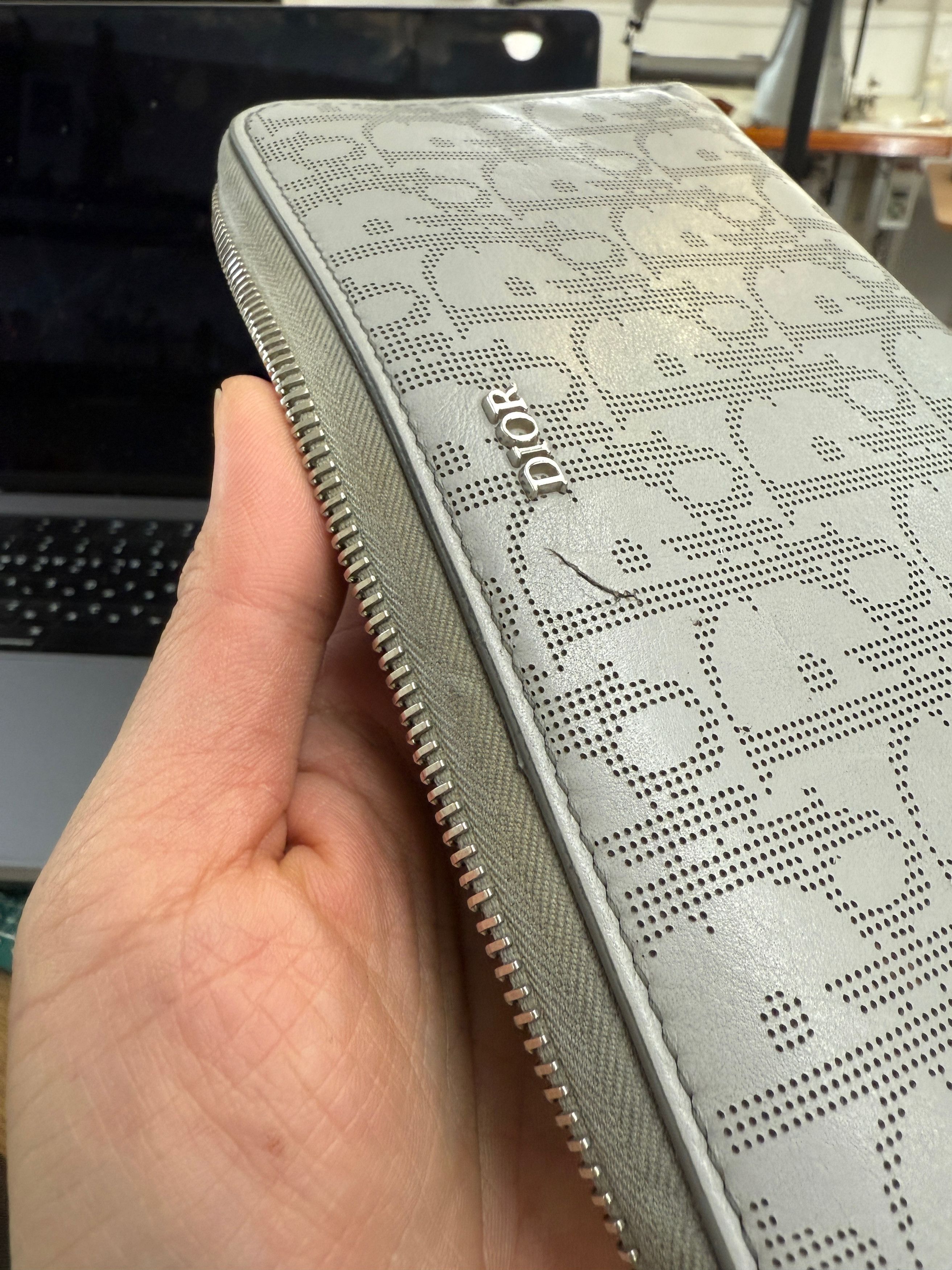 Dior Dior Grey Oblique Galaxy Leather Zipped Long Wallet Size ONE SIZE - 1 Thumbnail