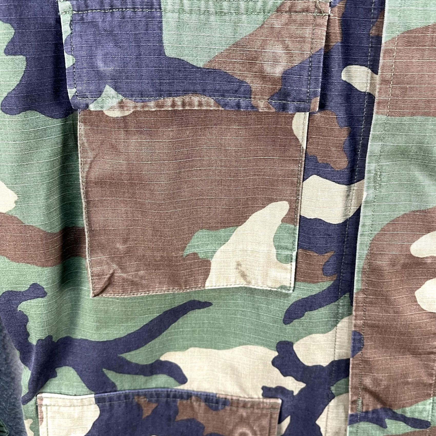 Vintage VINTAGE USGI BDU Jacket Mens M Regular Woodland Camo Ripstop Field 90s Size US M / EU 48-50 / 2 - 7 Thumbnail
