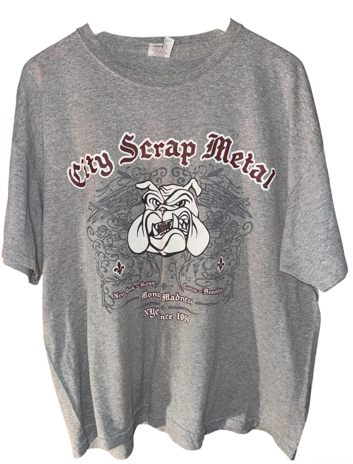 Jerzees VTG Y2K City Scrap Metal Bulldog T-Shirt Rare Sz 2XL Jerzees Size US XXL / EU 58 / 5 - 1 Thumbnail