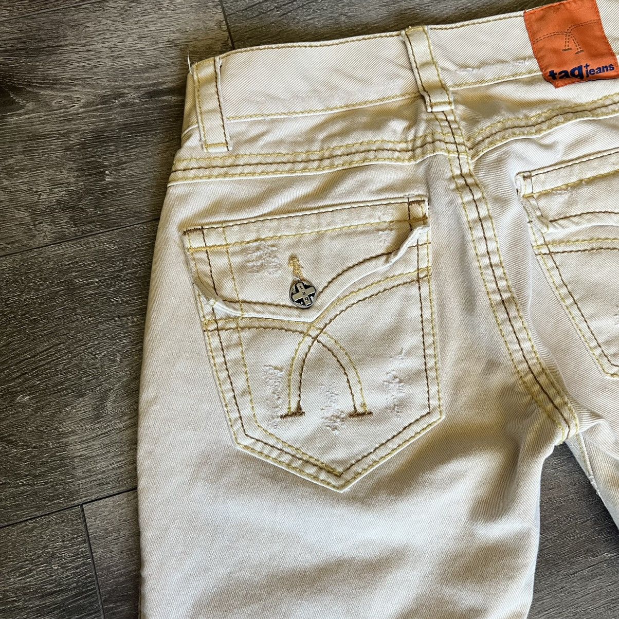 Vintage Vintage Y2K 2000s Tag + Brand Flare Denim Jeans Low Rise 28 Size 28" / US 6 / IT 42 - 3 Thumbnail
