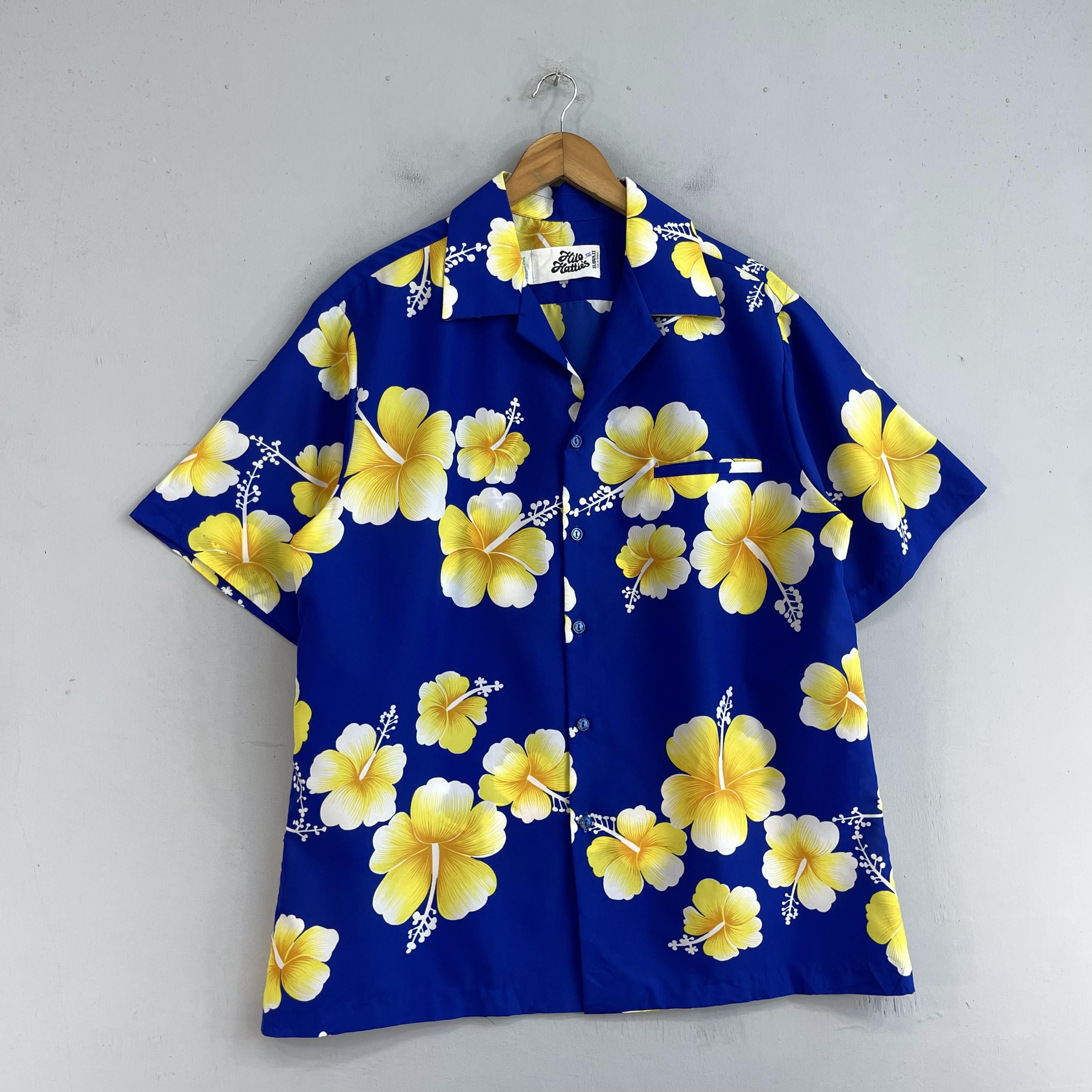 Batik Bay × Vintage Vintage Hawaiian Hibiscus Flower Motive Button Up Size US XL / EU 56 / 4 - 4 Thumbnail