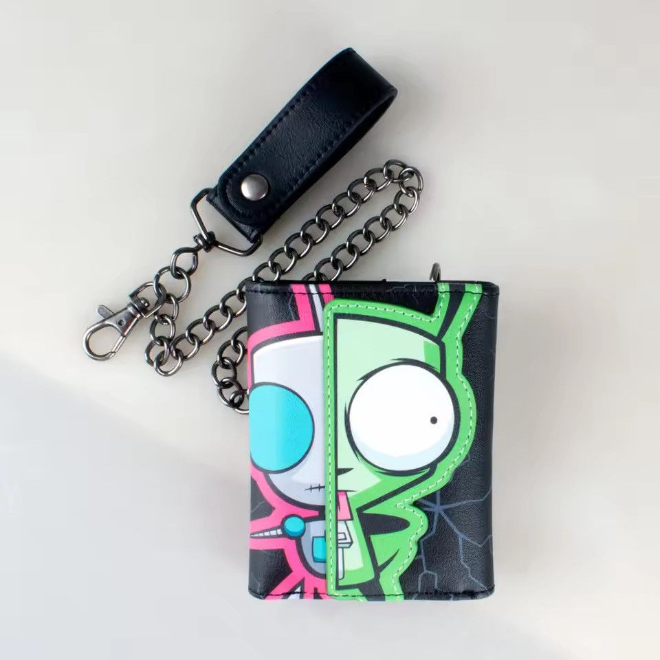 Japanese Brand Triple-Fold Cartoon PU Leather Wallet With Chai Size ONE SIZE - 1 Thumbnail