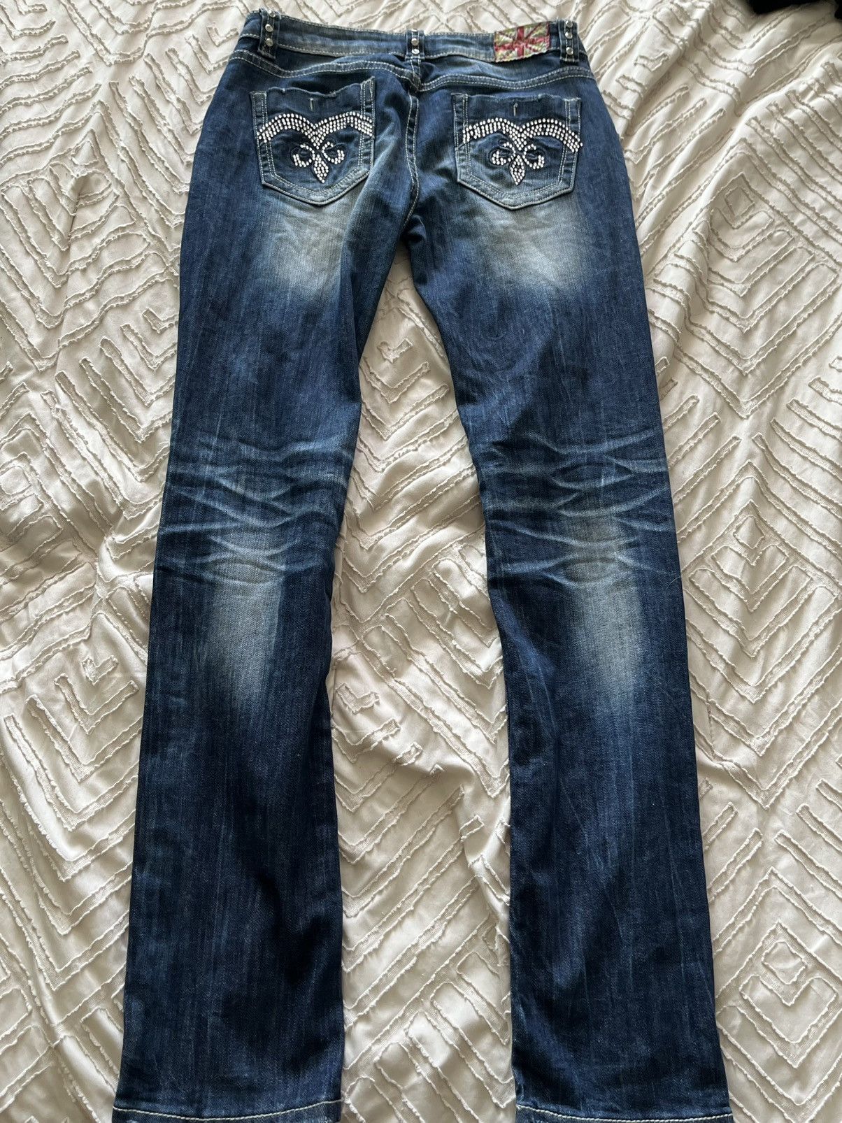 Jean Machine Women’s Vintage Y2K Machine Nouvelle Mode Studded Jean’s Size 31" - 3 Thumbnail