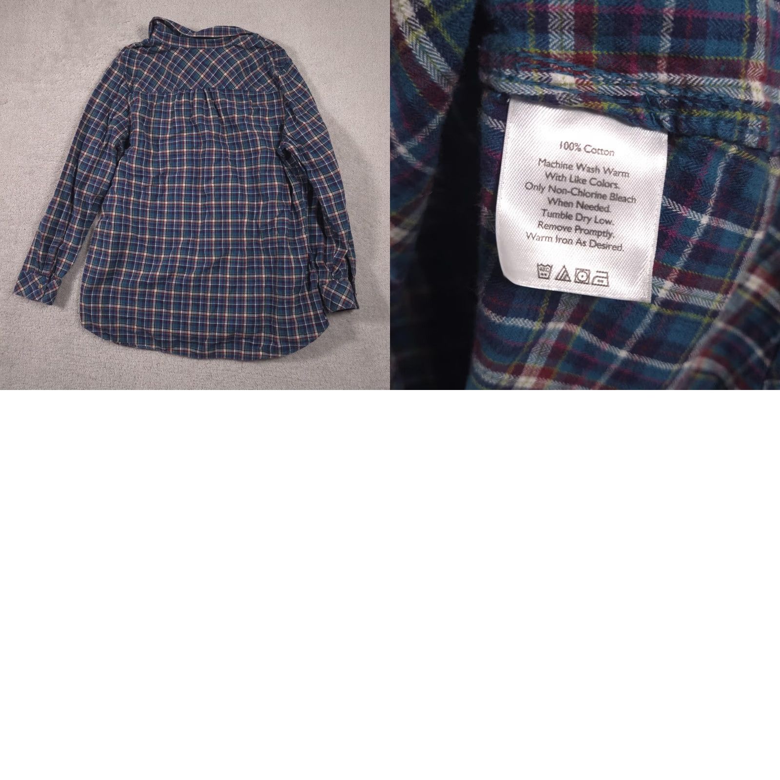 Eddie Bauer VINTAGE? No. Eddie Bauer Shirt Womens 2XL Blue Plaid Flannel Collared Long Sleeve Tunic Top Size XXL / US 16-18 / IT 52-54 - 9 Thumbnail