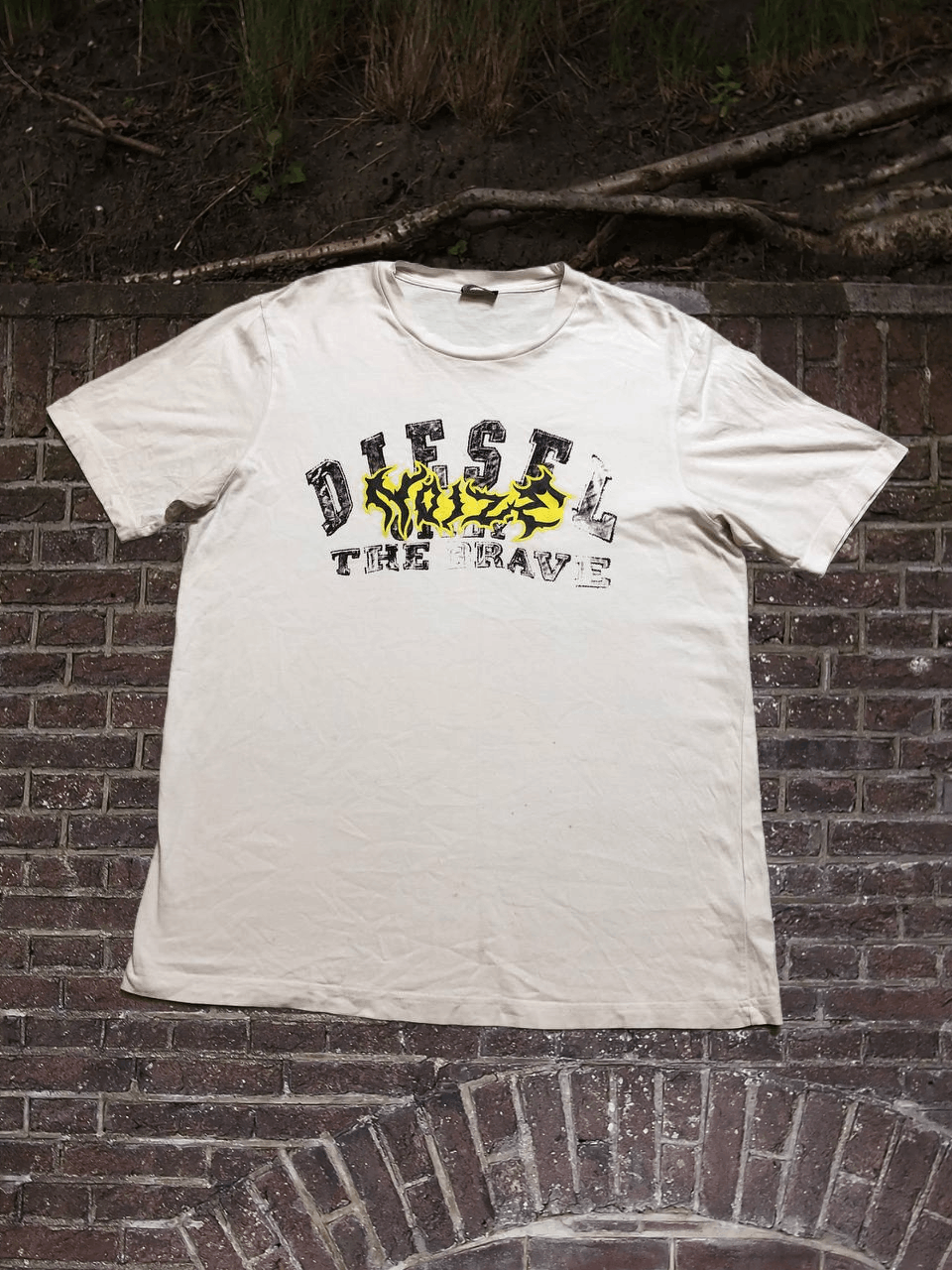 Diesel Y2K white T-shirt Diesel Vintage big logo streetwear Size US L / EU 52-54 / 3 - 1 Thumbnail