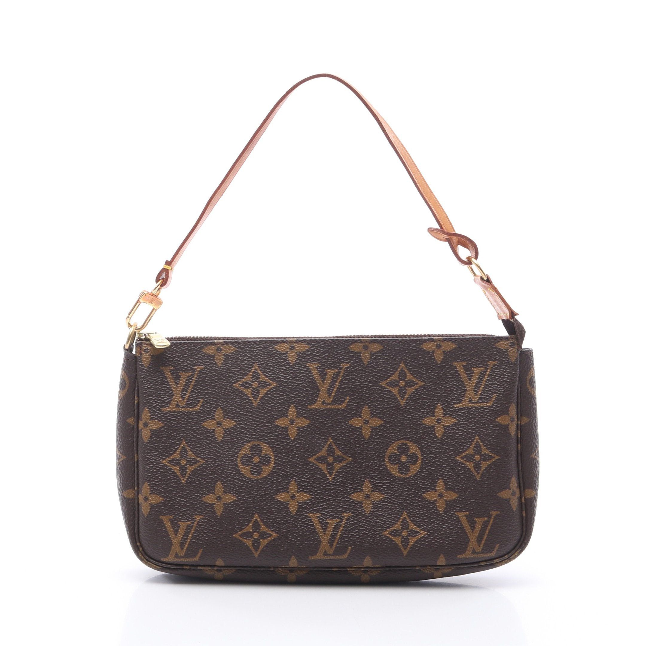 Louis Vuitton Louis Vuitton Pochette Accessoires Monogram Handbag Leather Brown Size ONE SIZE - 1 Thumbnail