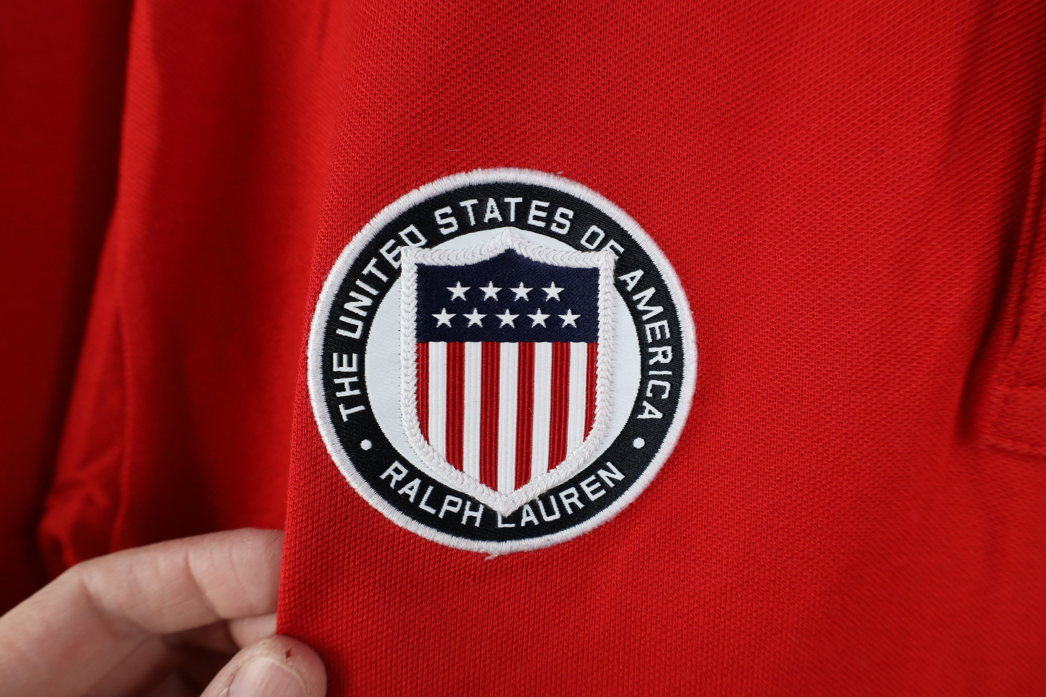 Ralph Lauren Ralph Lauren Knit USA Olympics Collared Golf Polo Shirt Red Size US XXL / EU 58 / 5 - 5 Thumbnail