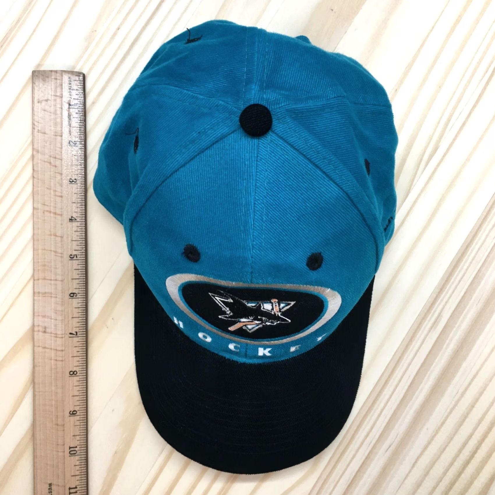 Vintage San Jose Sharks Hockey Baseball Cap Mens Blue OS Adjustable Embroidered Logo Size ONE SIZE - 4 Thumbnail