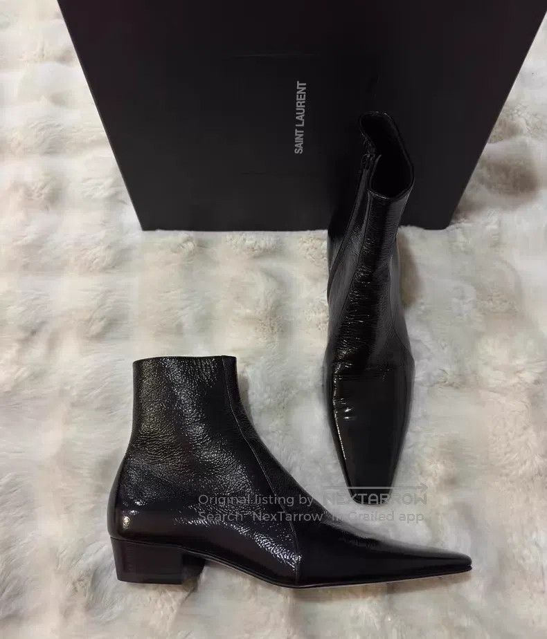 Saint Laurent Paris Saint Laurent Paris Pleated Boots Size US 10 / EU 43 - 1 Thumbnail
