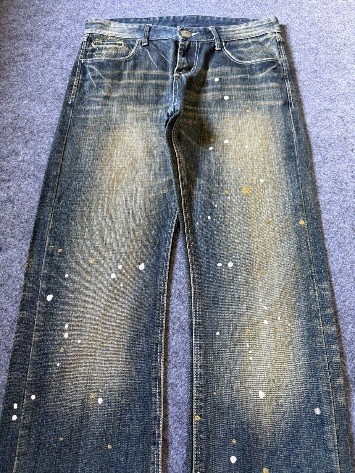 Hysteric Glamour × Japanese Brand Dinassy Japan Mud Wash Paint Splatter Jeans Size US 31 - 3 Thumbnail