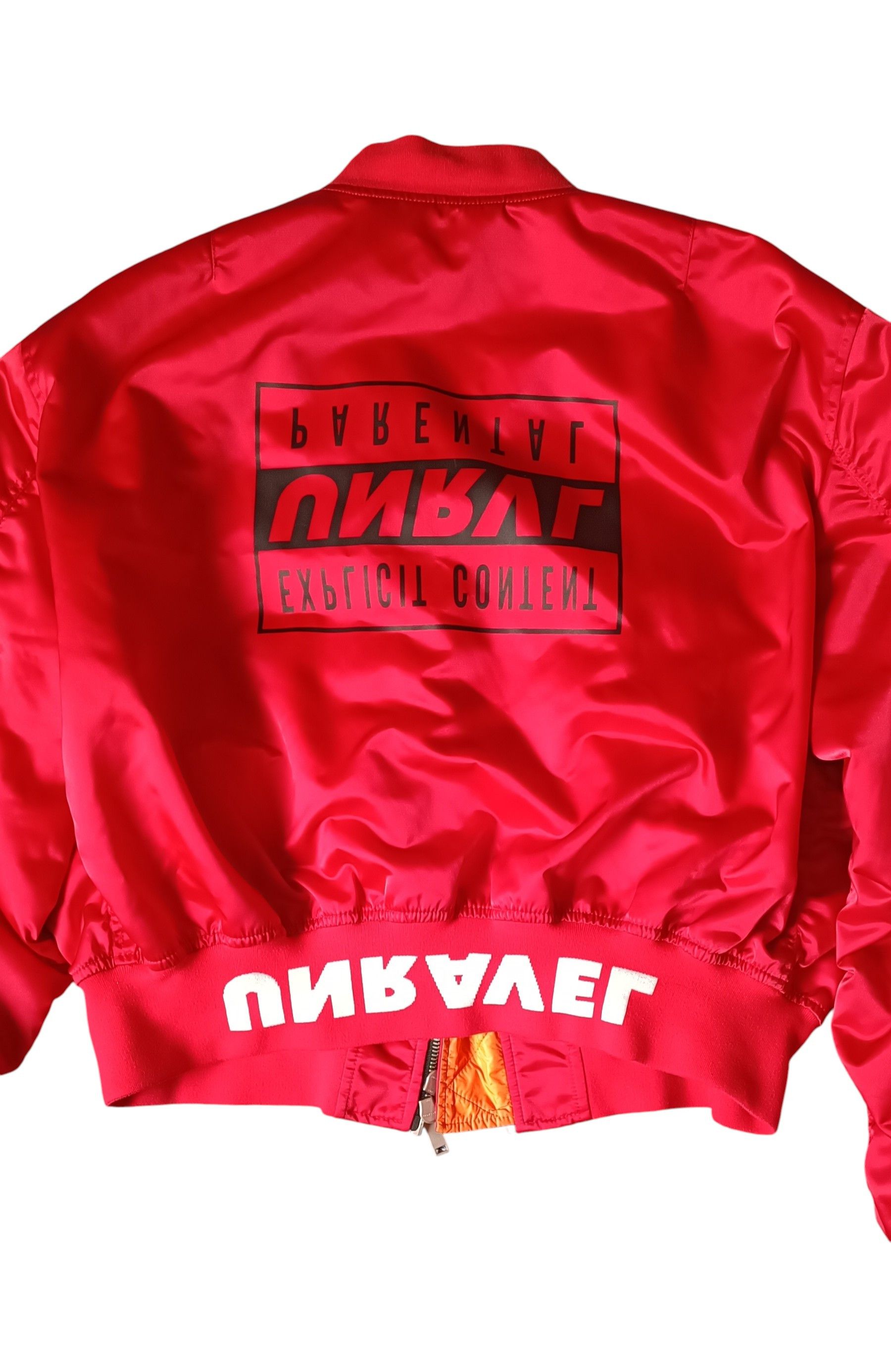 Ben Taverniti Unravel Project Explicit Content Red Bomber Jacket Size US M / EU 48-50 / 2 - 6 Thumbnail