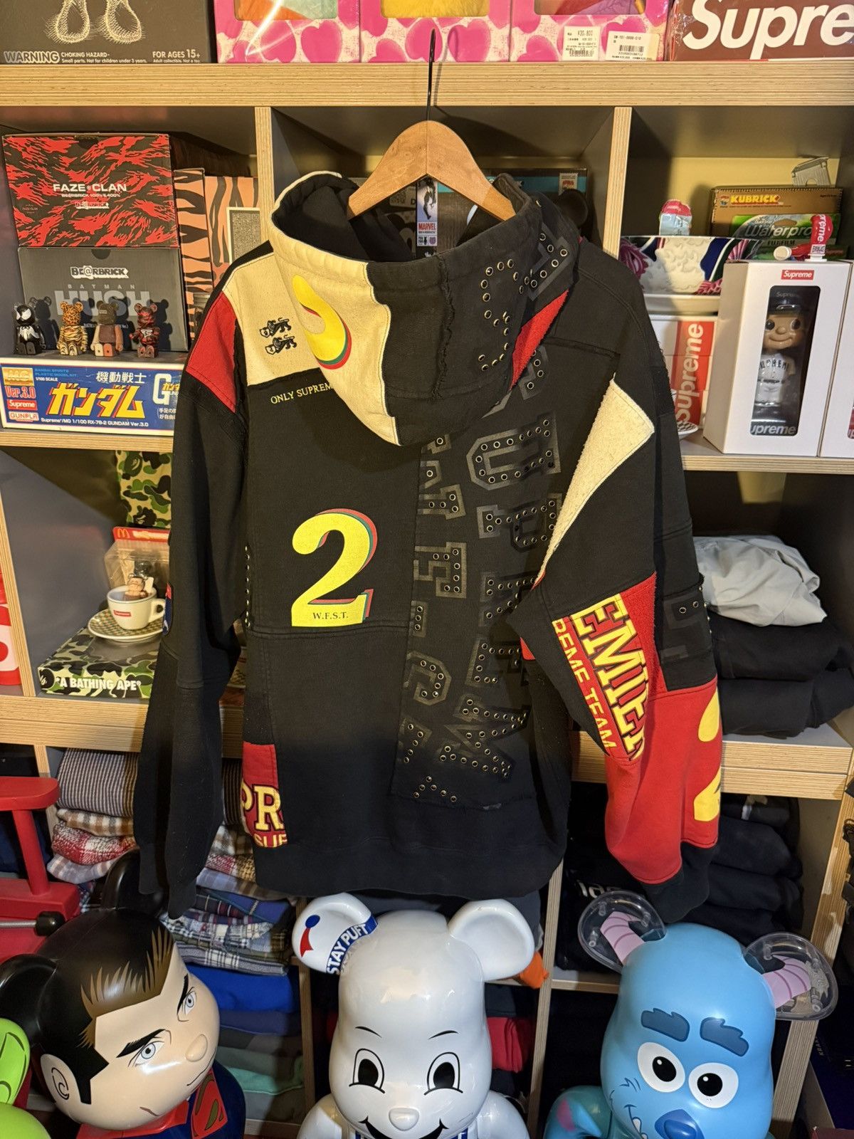 Supreme Supreme Black Patchwork Zip-Up Hoodie SS25 Size US XL / EU 56 / 4 - 3 Thumbnail