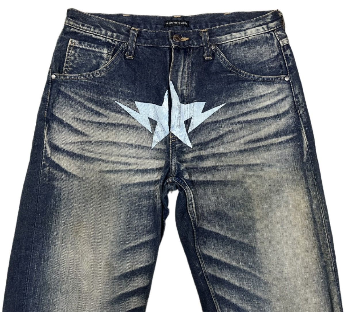 Bape A BATHING APE Made in Japan Selvedge Denim Size US 33 - 3 Thumbnail