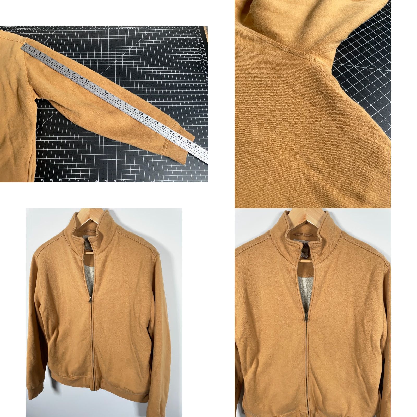 Vintage L.L. Bean Katahdin Iron Works Sherpa Lined Sweatshirt Men's Medium Tan Zip Up Size US M / EU 48-50 / 2 - 8 Thumbnail