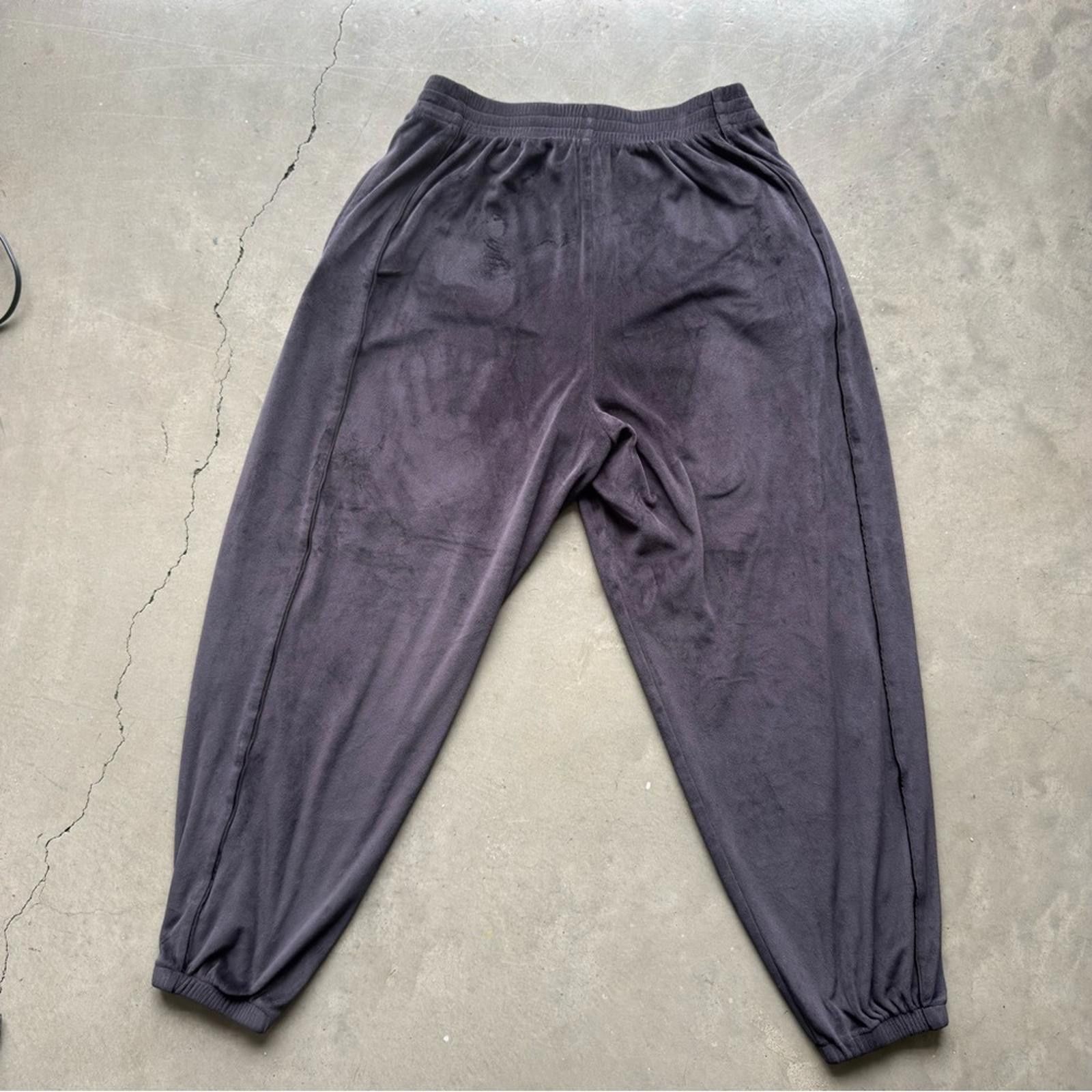 Swims SKIMS / Velour Oversized Track Pants / Black Size 32" / US 10 / IT 46 - 3 Thumbnail