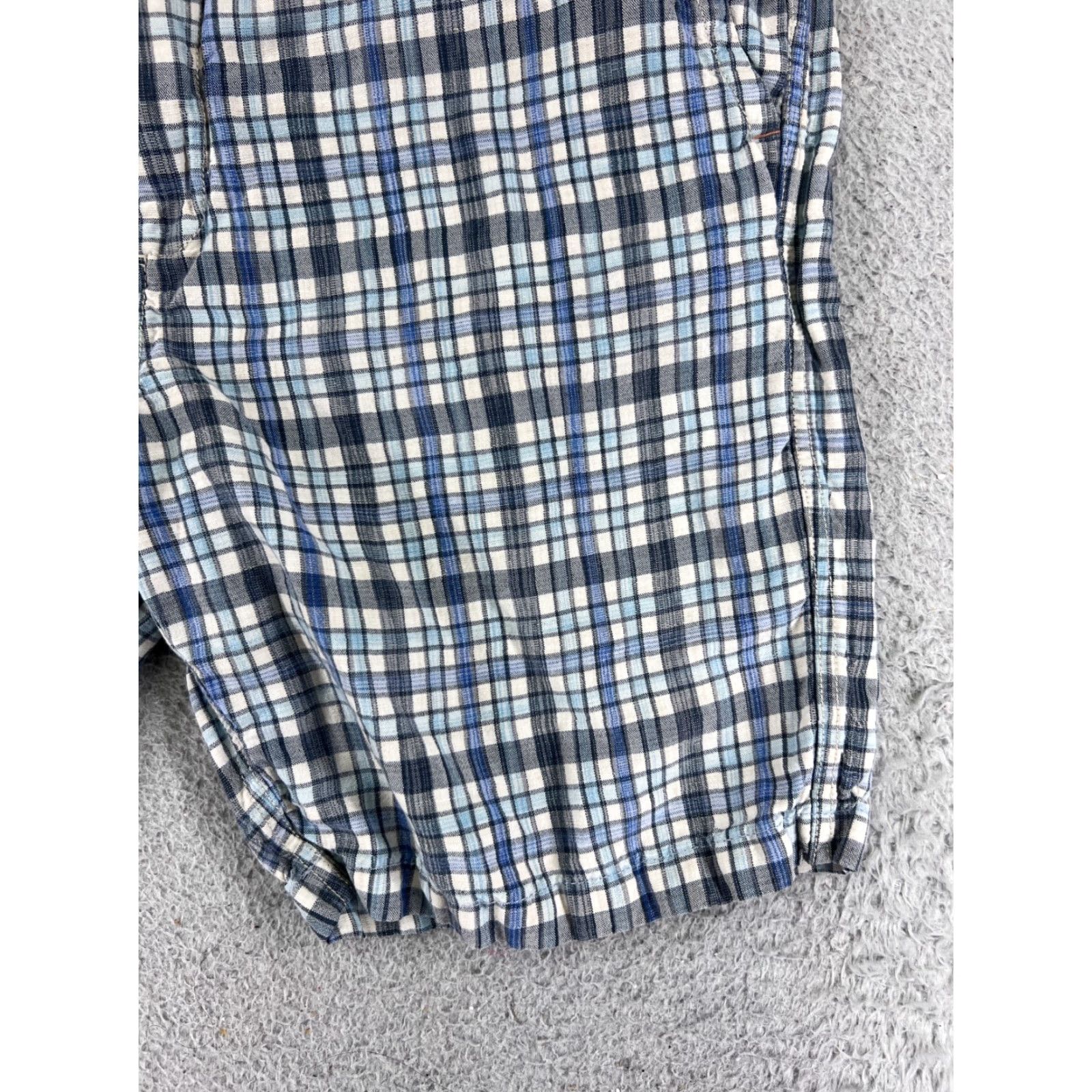 Tommy Bahama Tommy Bahama Shorts Mens 38 Blue Plaid Linen Tencel Blend Beach Vacation Vegas Size US 38 / EU 54 - 2 Thumbnail