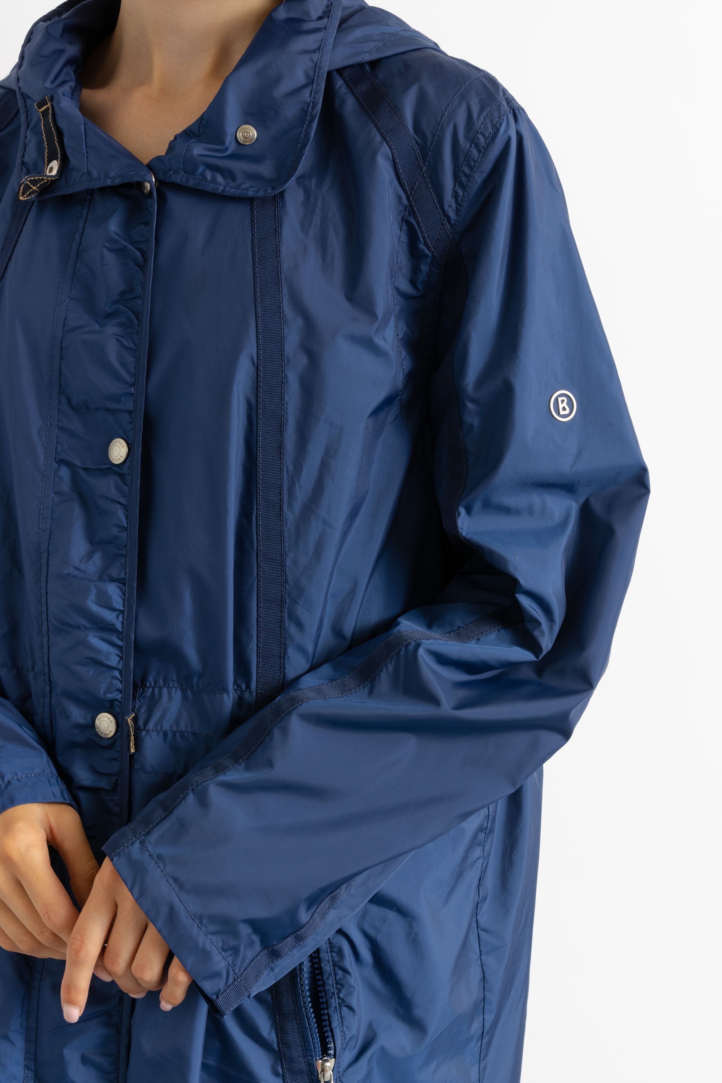 Bogner Woman Preowned BOGNER Blue RainCoat 8706 Size XL / US 12-14 / IT 48-50 - 6 Thumbnail