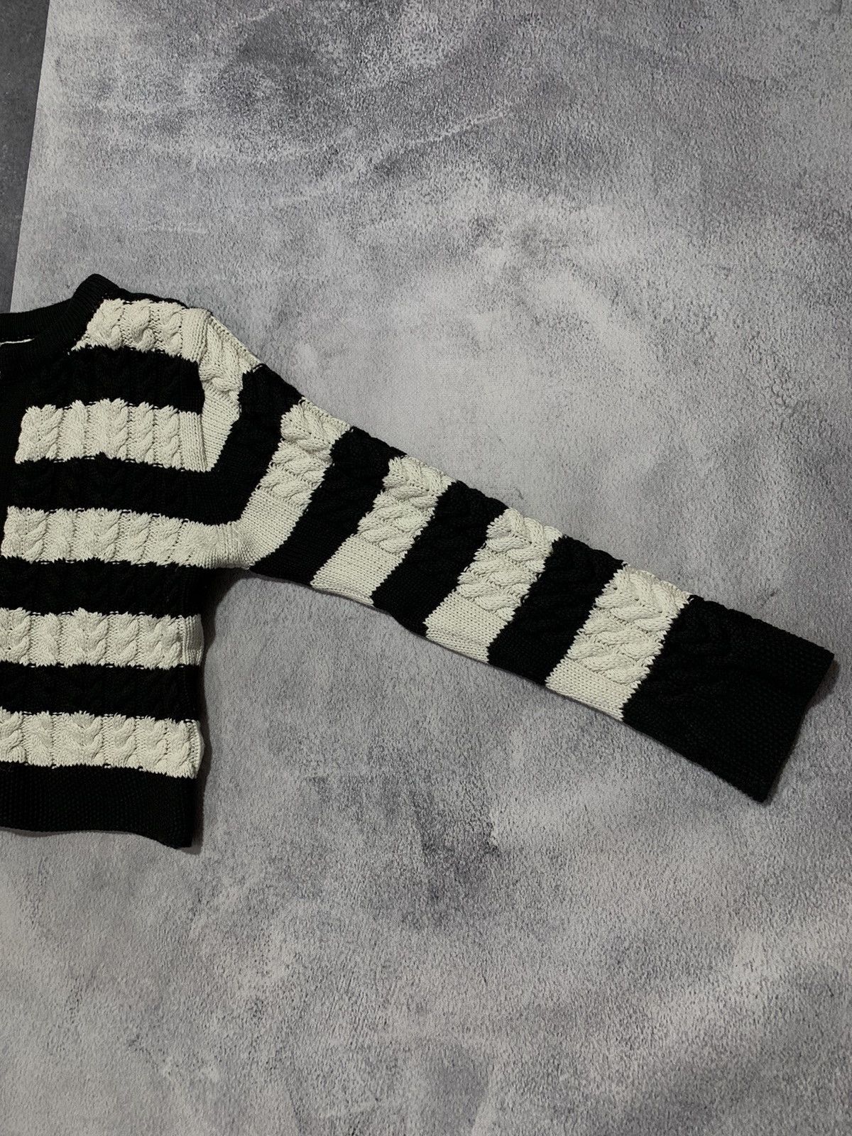 Japanese Brand × Vintage Vintage Y2K cropped stripped knitwear cardigan size L Size L / US 10 / IT 46 - 3 Thumbnail