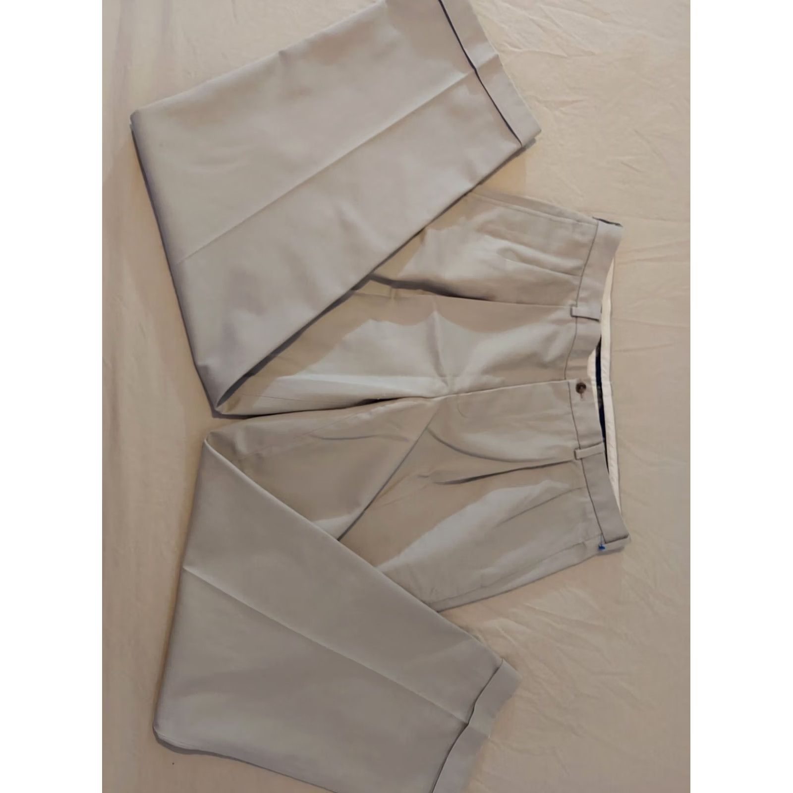 Brooks Brothers Mens Brooks Brothers Khaki Pants Cotton Slack Chino Trouser 38x32 Beige Size US 38 / EU 54 - 2 Thumbnail