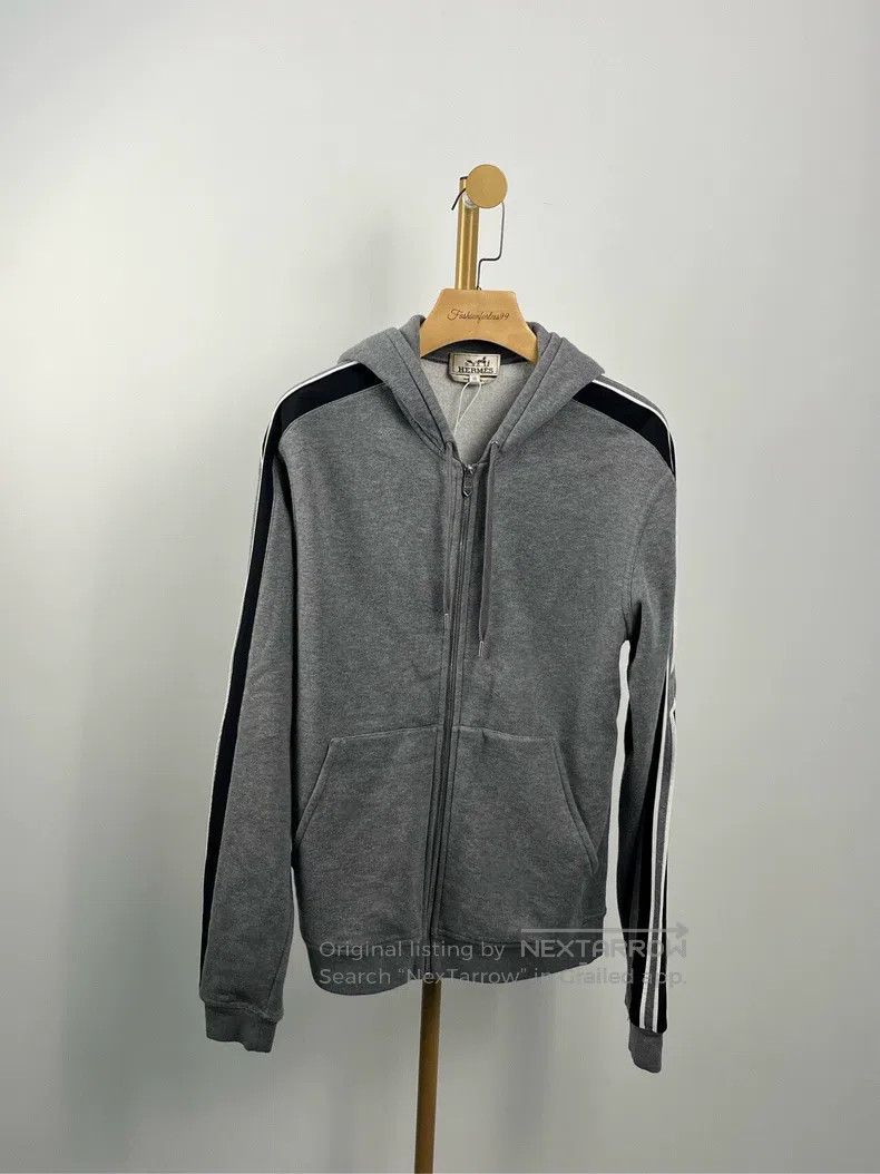 Hermes Hermes Grey Hooded Sweatshirt Jacket Size XS / US 0-2 / IT 36-38 - 1 Thumbnail