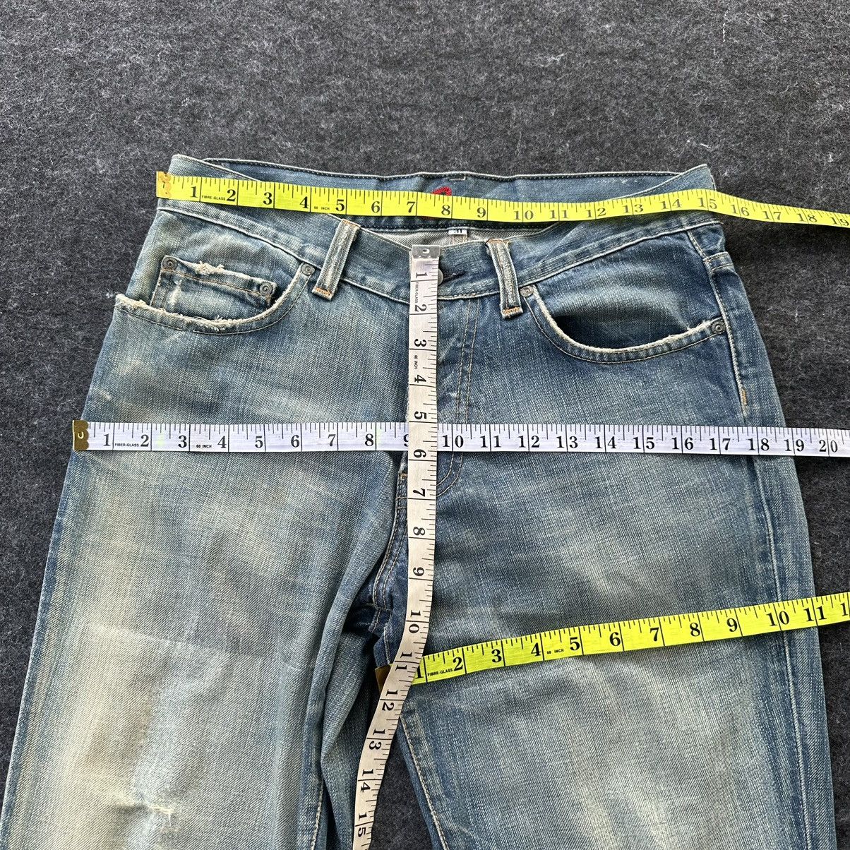 If Six Was Nine Blue Cult Made in Usa Flare Distressed Denim D671 Size US 30 / EU 46 - 9 Thumbnail