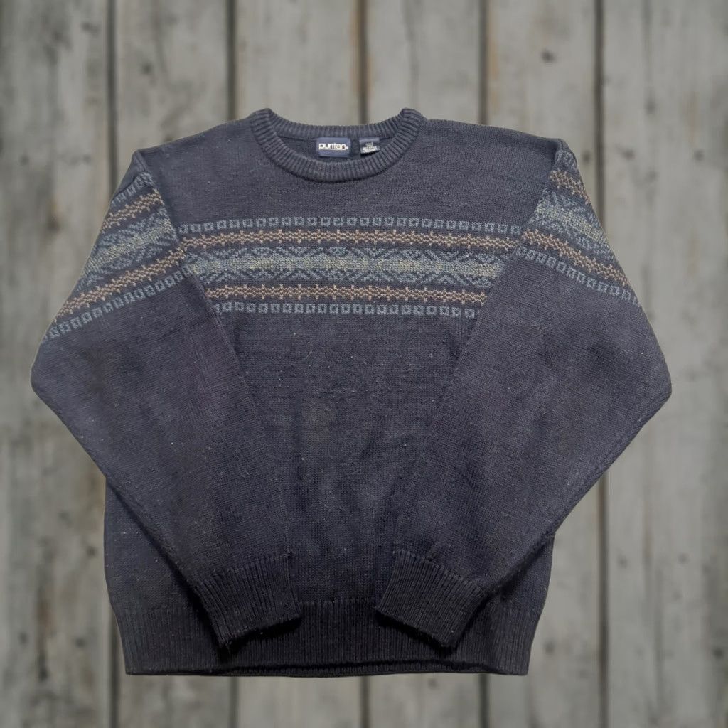 Vintage VTG Puritan Sweater Mens L Navy Blue Cotton Blend 90s Patterned Sweatshirt Knit Sweater Mens L Navy Blue VTG Puritan Patterned Cotton Blend 90s Size US L / EU 52-54 / 3 - 1 Thumbnail