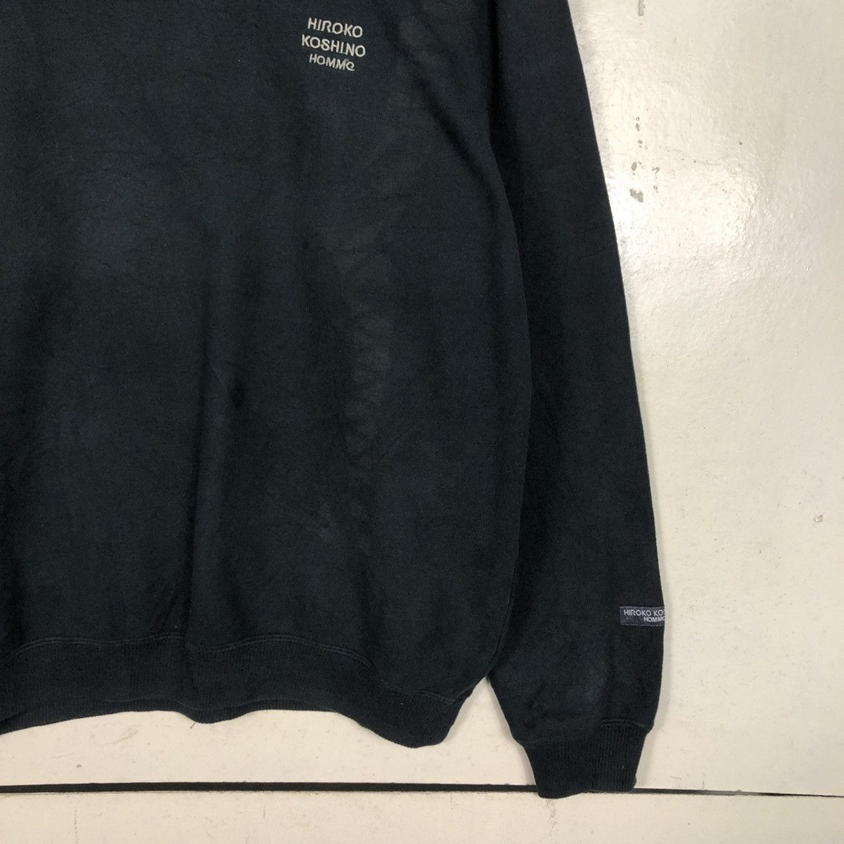 Hiroko Koshino Homme 📌Vintage Sweatshirt Hiroko Koshino Homme Big Logo Spell Out Size US L / EU 52-54 / 3 - 7 Thumbnail