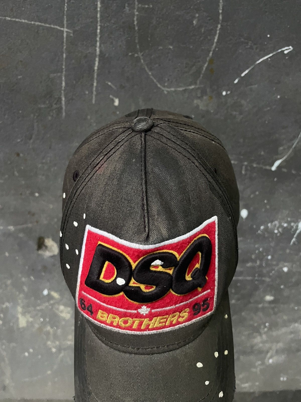 Dsquared2 Dsquared2 “64BROTHERS95” Brown Cap Fade Wax Distressed Hat Size ONE SIZE - 5 Thumbnail