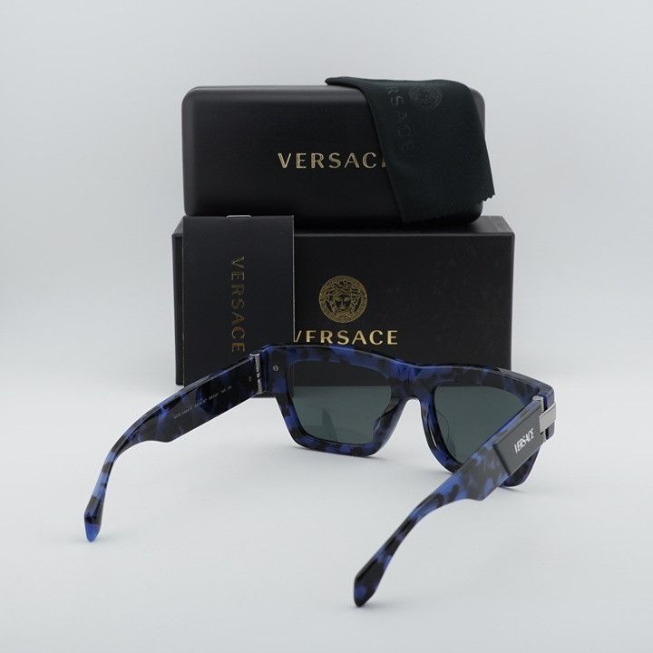 Versace Versace VE4464F 545887 Sunglasses Black / Blue Rectangle Size ONE SIZE - 10 Thumbnail